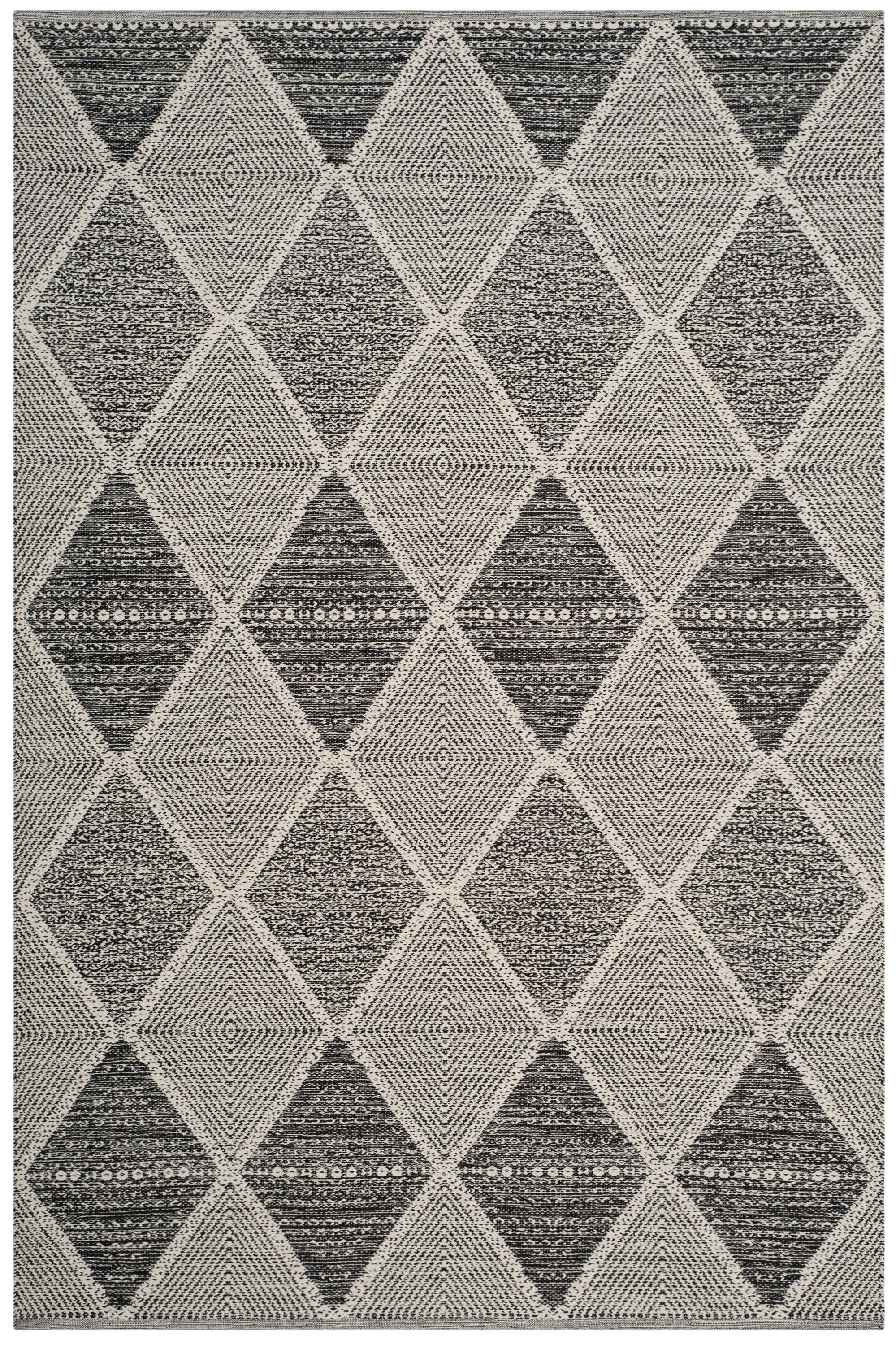 Montauk MTK822 Hand Woven Indoor Area Rug - Black - 4'x6' - Safavieh.