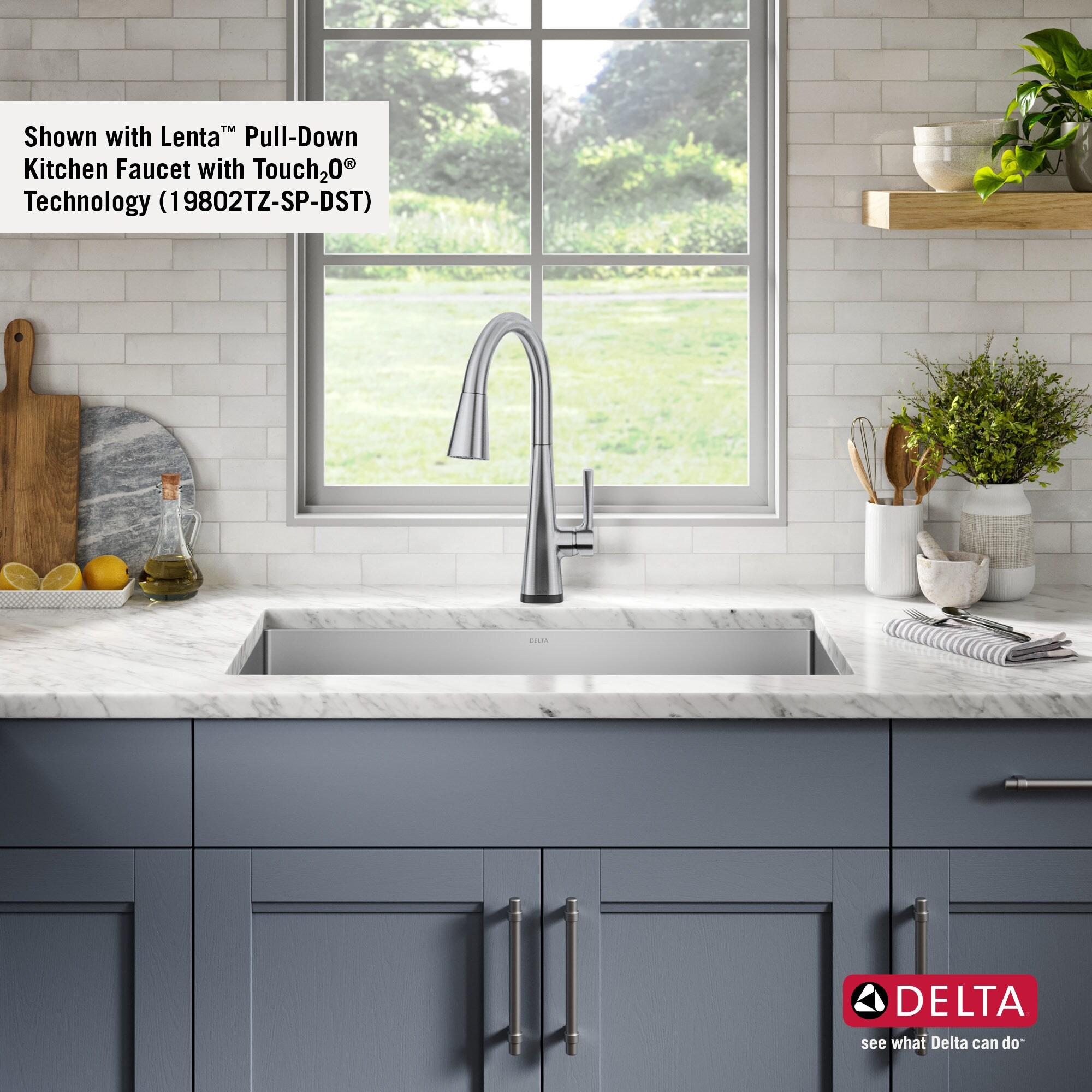 Delta Lenta™ Undermount 16 Gauge Stainless Steel Single Bowl Kitchen Sink with Accessories