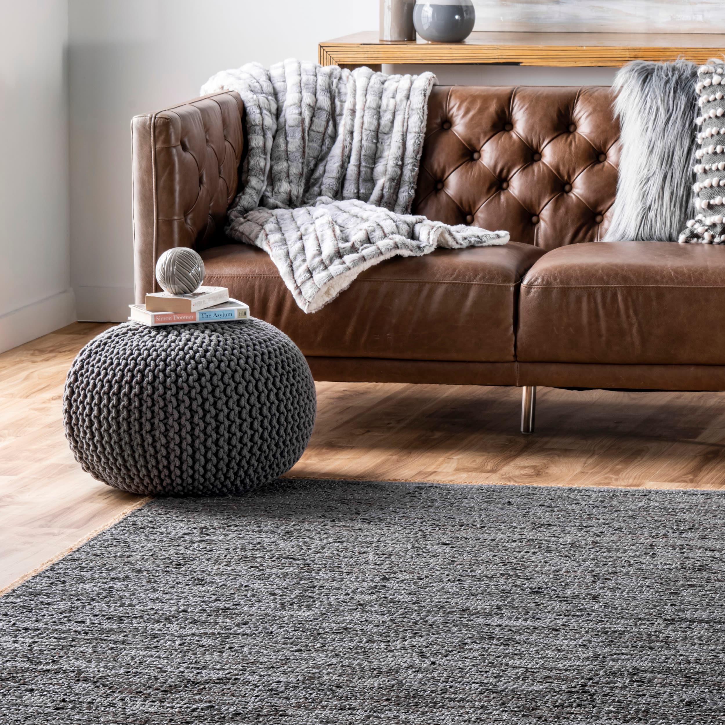 Nuloom Sabby Hand Woven Leather Flatweave Indoor Area Rug, 3' x 5'