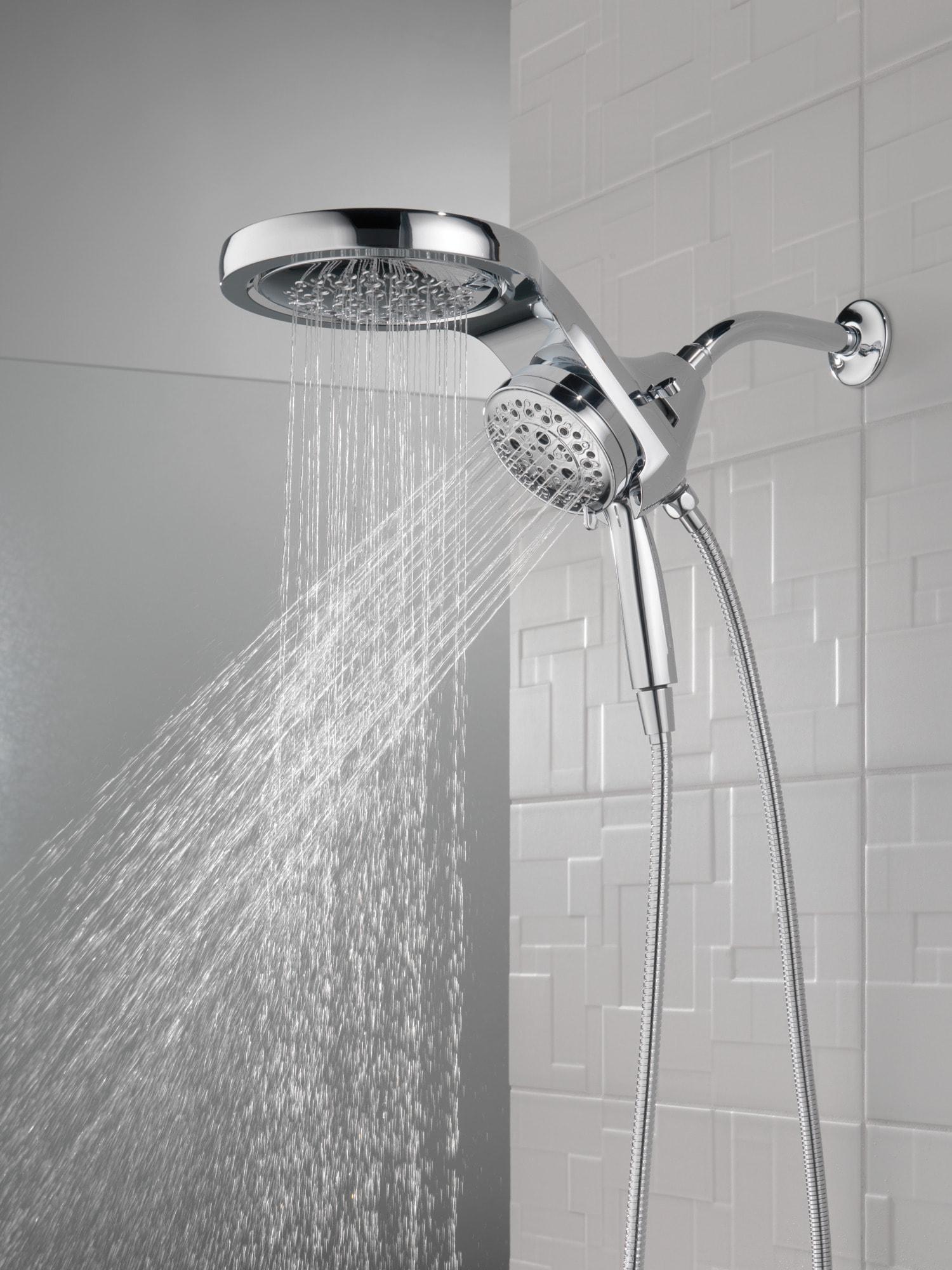 HydraChoice Hydrorain 5 Spray Dual Shower Head and Handheld Shower with H2Okinetic 1.75 GPM
