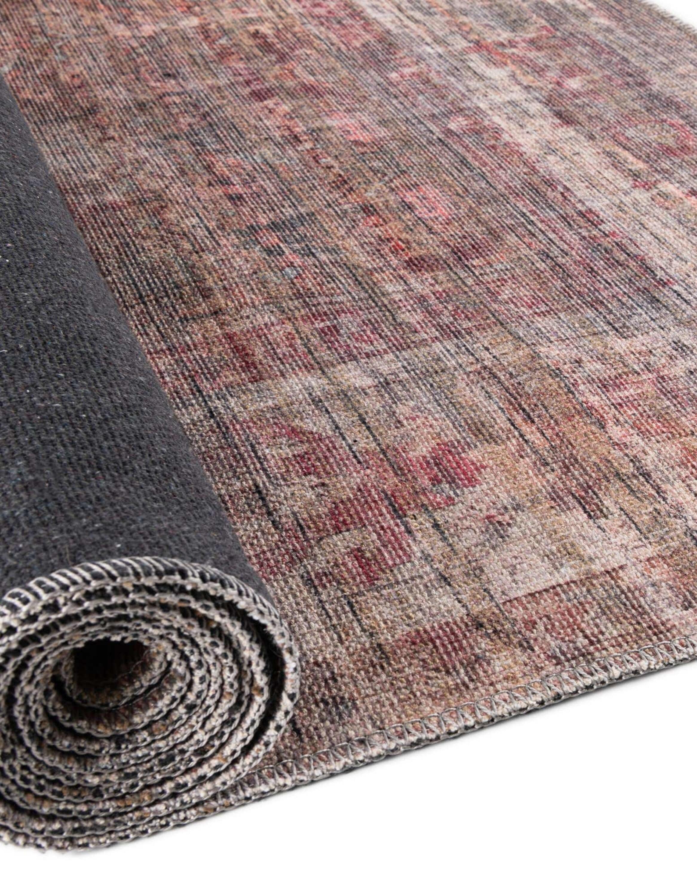 Unique Loom 5' 3 x 5' 3 Nostalgia Euphoria Machine Washable Rust Red and Brown Area Rug