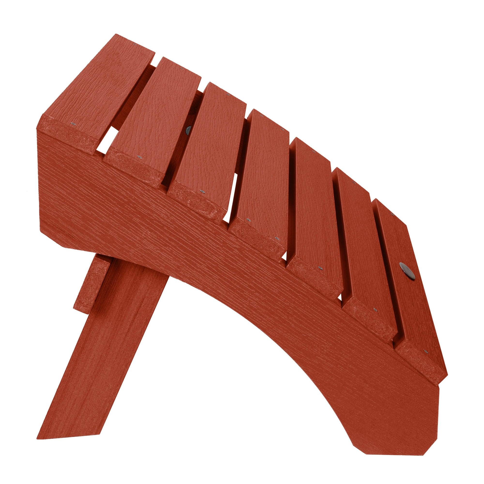 Highwood AD-OTL1-RED Adirondack Folding Ottoman, Rustic Red