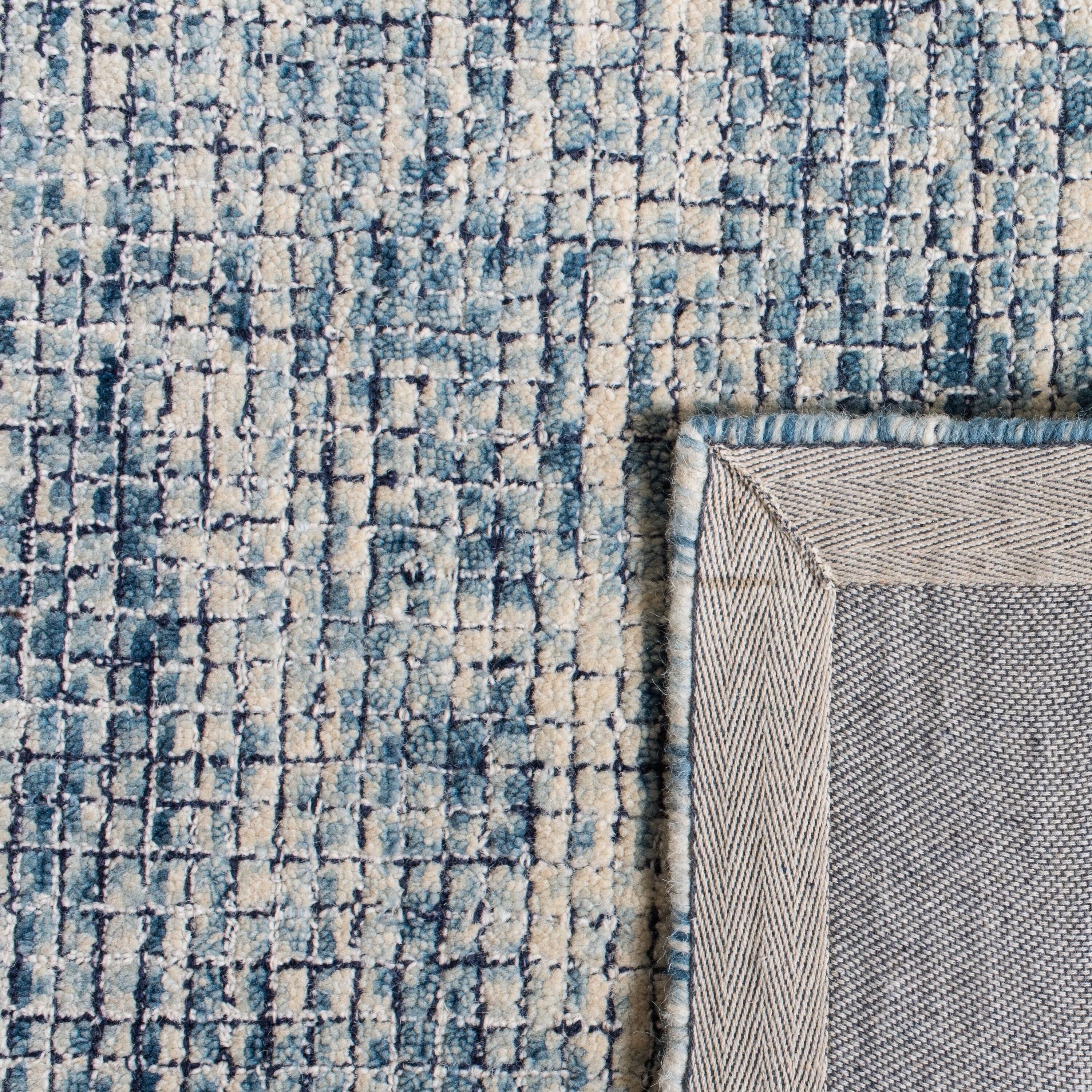 Abstract ABT473 Hand Tufted Area Rug - Ivory/Navy - 8'9"x11'9" - Safavieh.