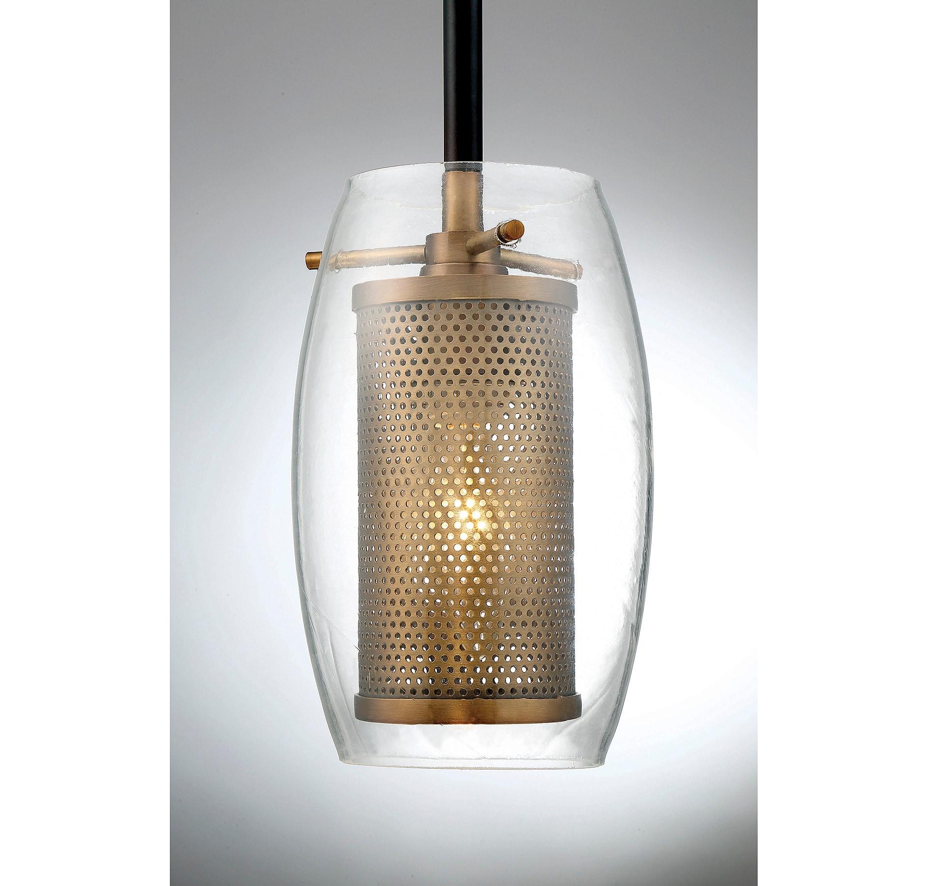 Savoy House Dunbar 1 - Light Pendant in  Warm Brass/Bronze