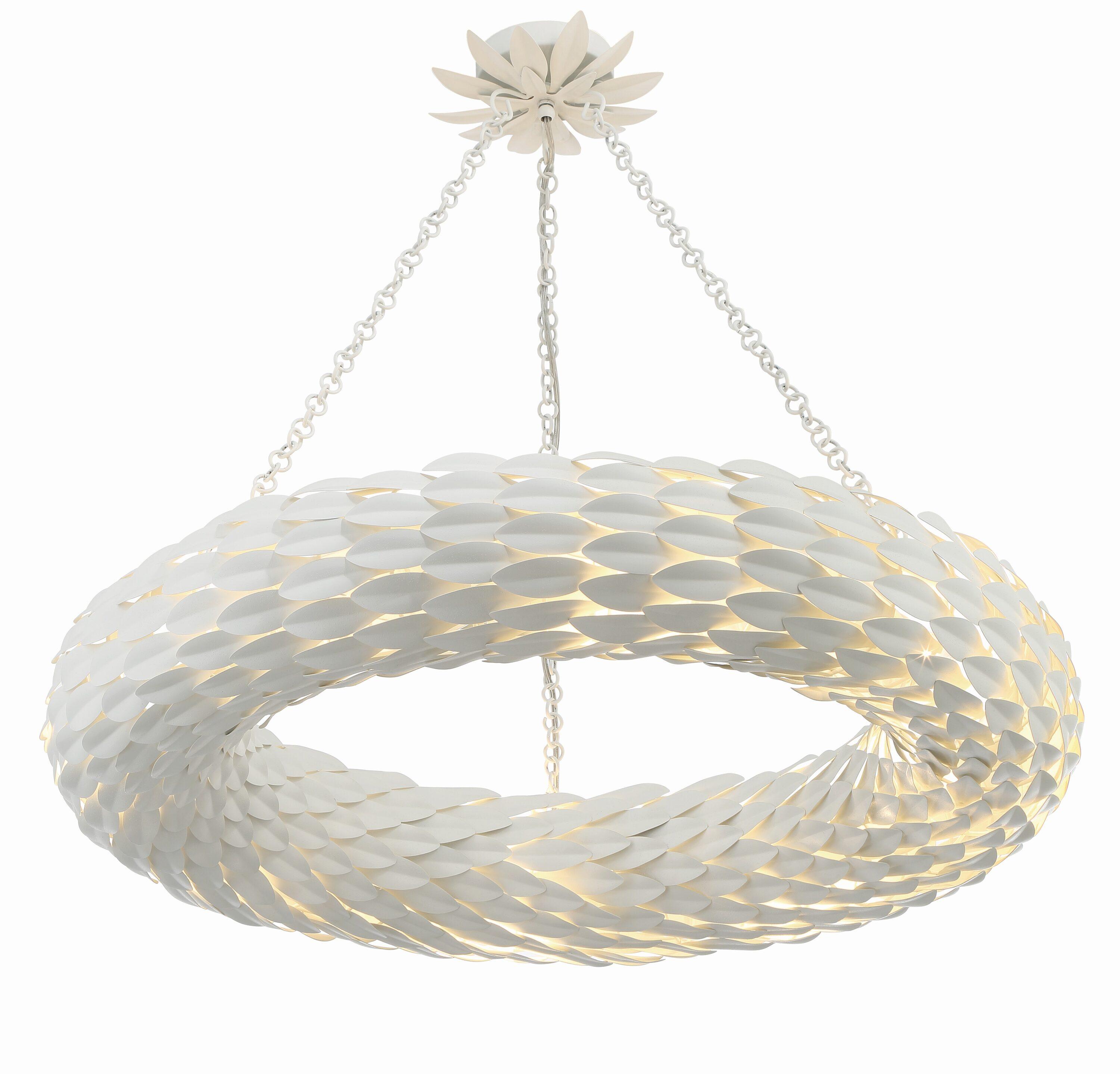 Crystorama Lighting Broche 8 - Light Pendant in  Matte White