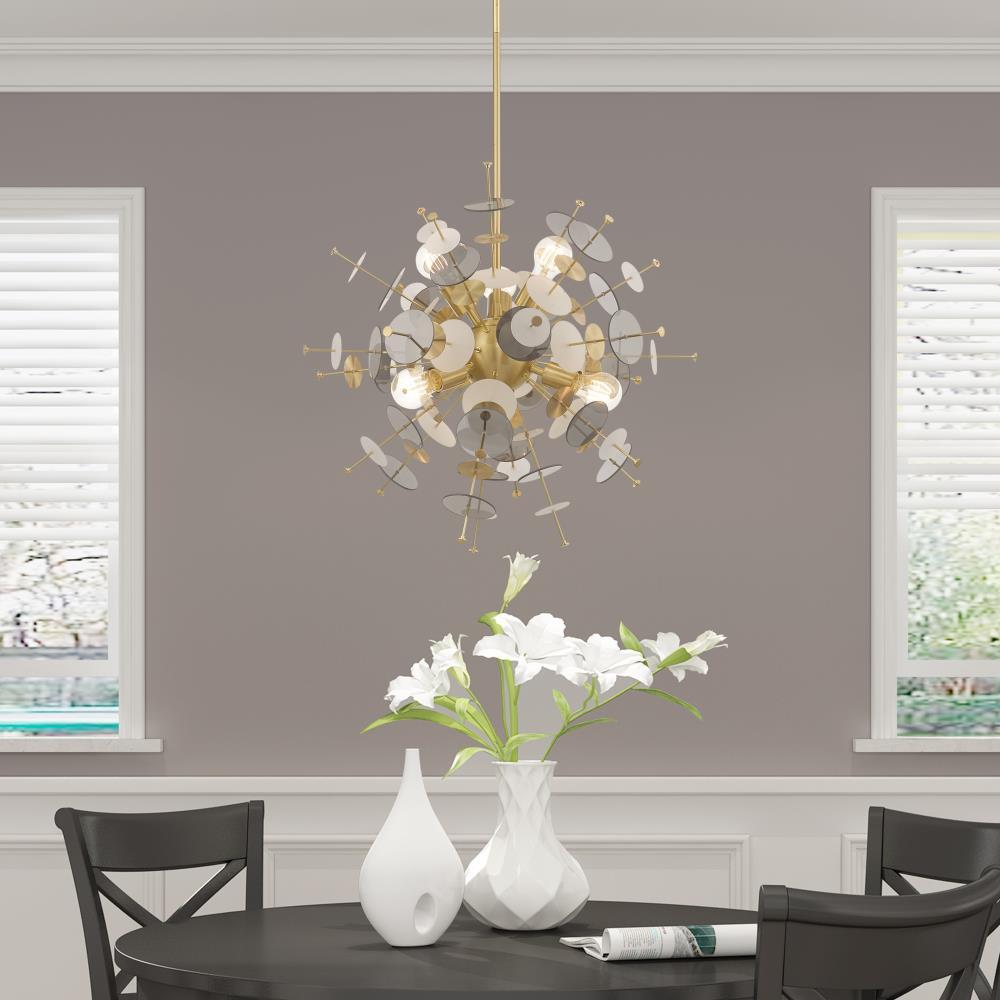 Livex Lighting Circulo 6 - Light Chandelier in  Satin Brass