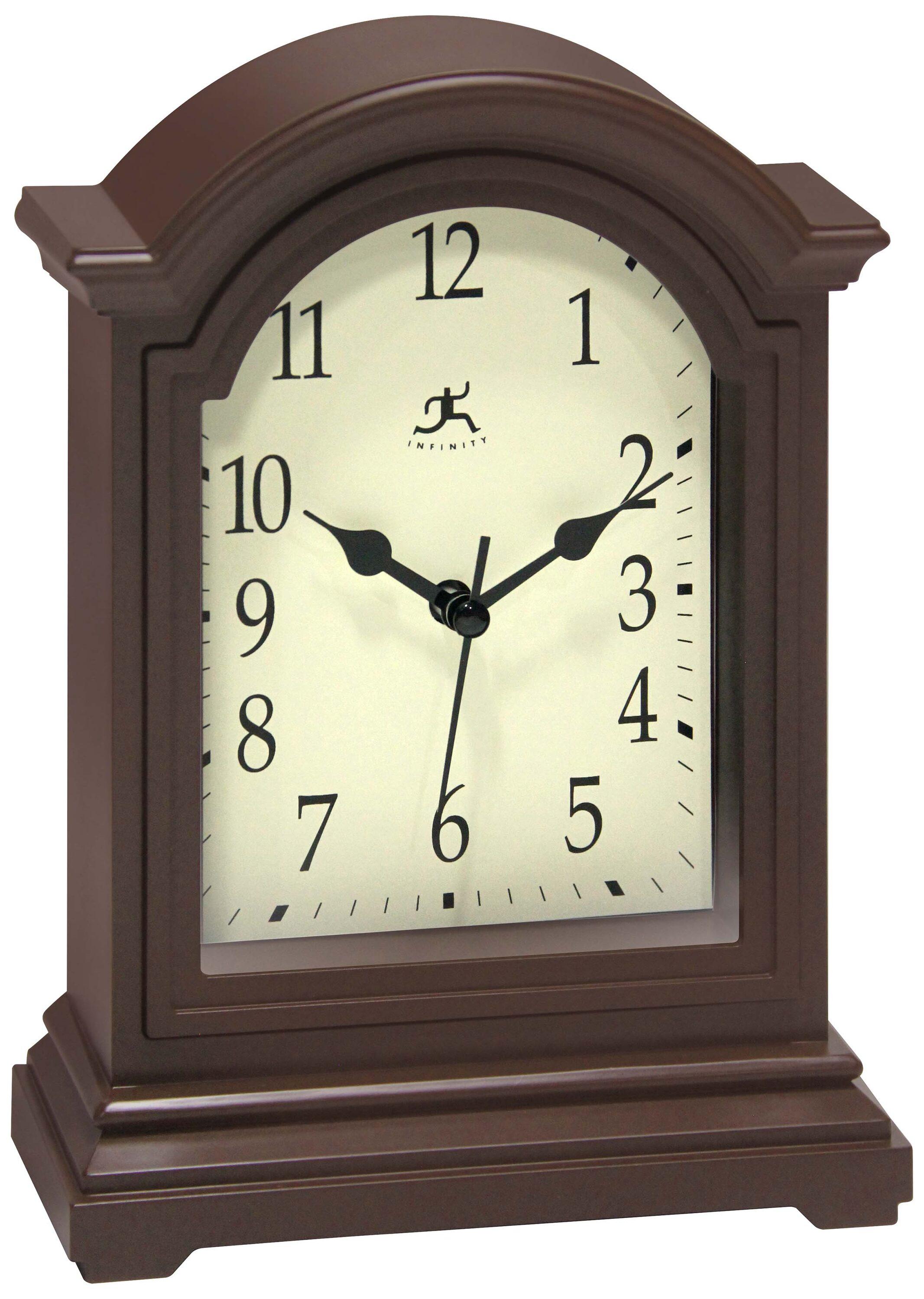9" Tabletop Clock Antique Brown - Infinity Instruments