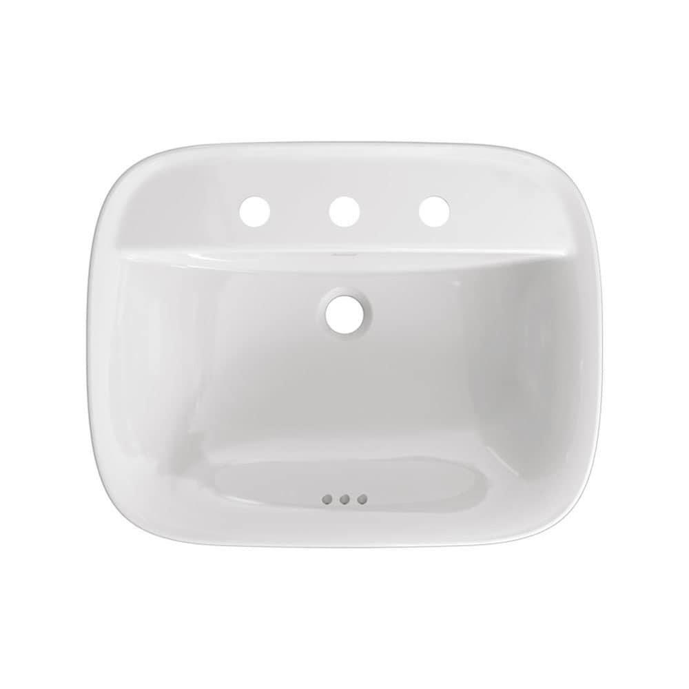 American Standard Aspirations 18'' Vitreous China Rectangular Bathroom Sink with Faucet and Overflow
