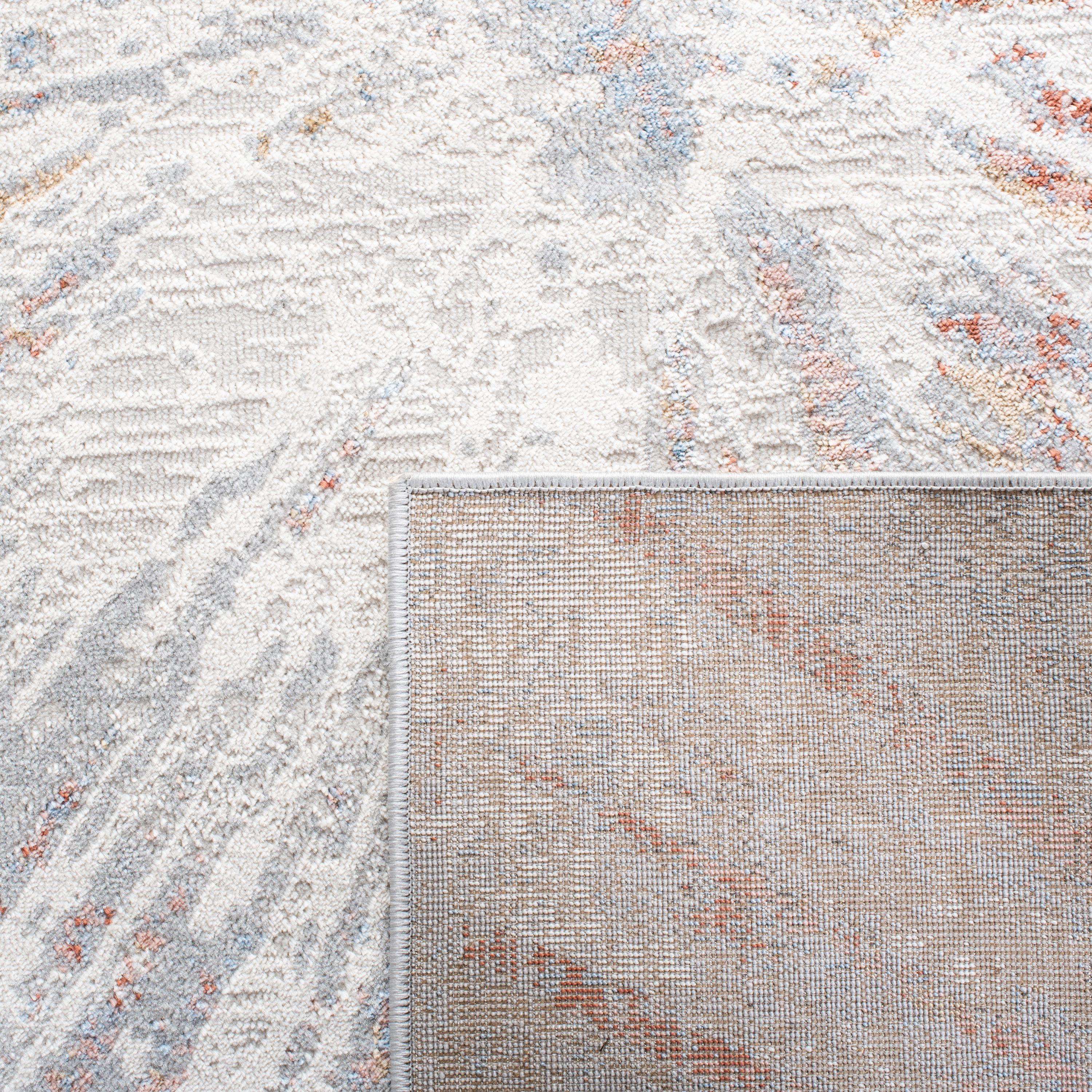 SAFAVIEH Amelia Caelie Abstract Area Rug, Grey/Rust, 9' x 12'