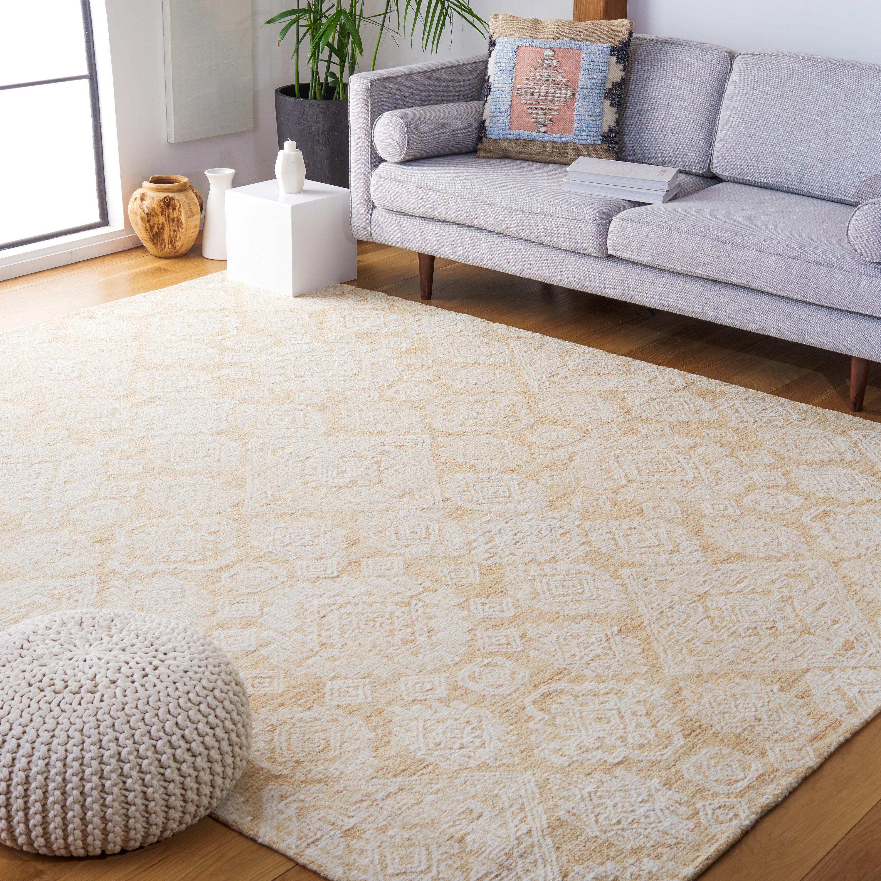 Metro MET987 Hand Tufted Indoor Area Rug - Gold/Ivory - 6'x9' - Safavieh