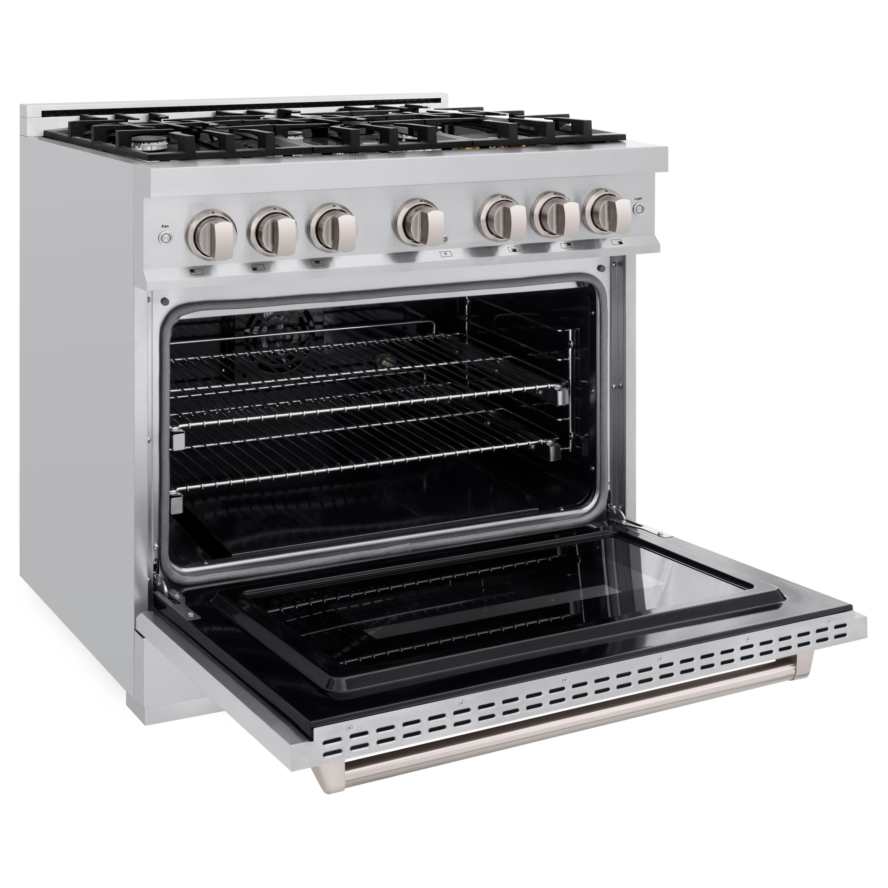 ZLINE ZLINE 36 in. 5.2 cu. ft. Classic Dual Fuel Range W/ 6 Burner Gas Cooktop & Electric Convection Oven in Stainless Steel (CDR36) CDR36