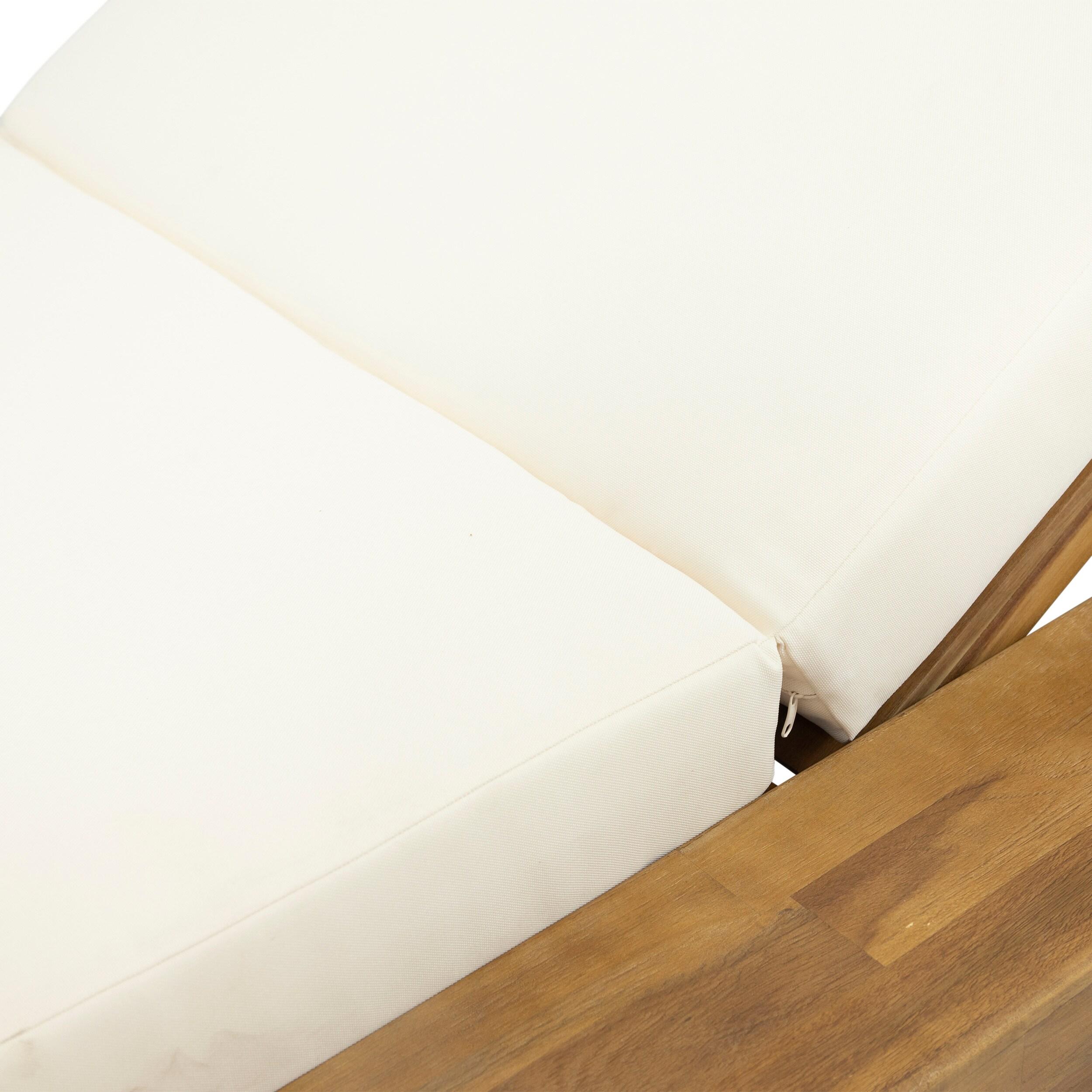 Donnie 39'' Outdoor Acacia Chaise Lounge (Set of 2)