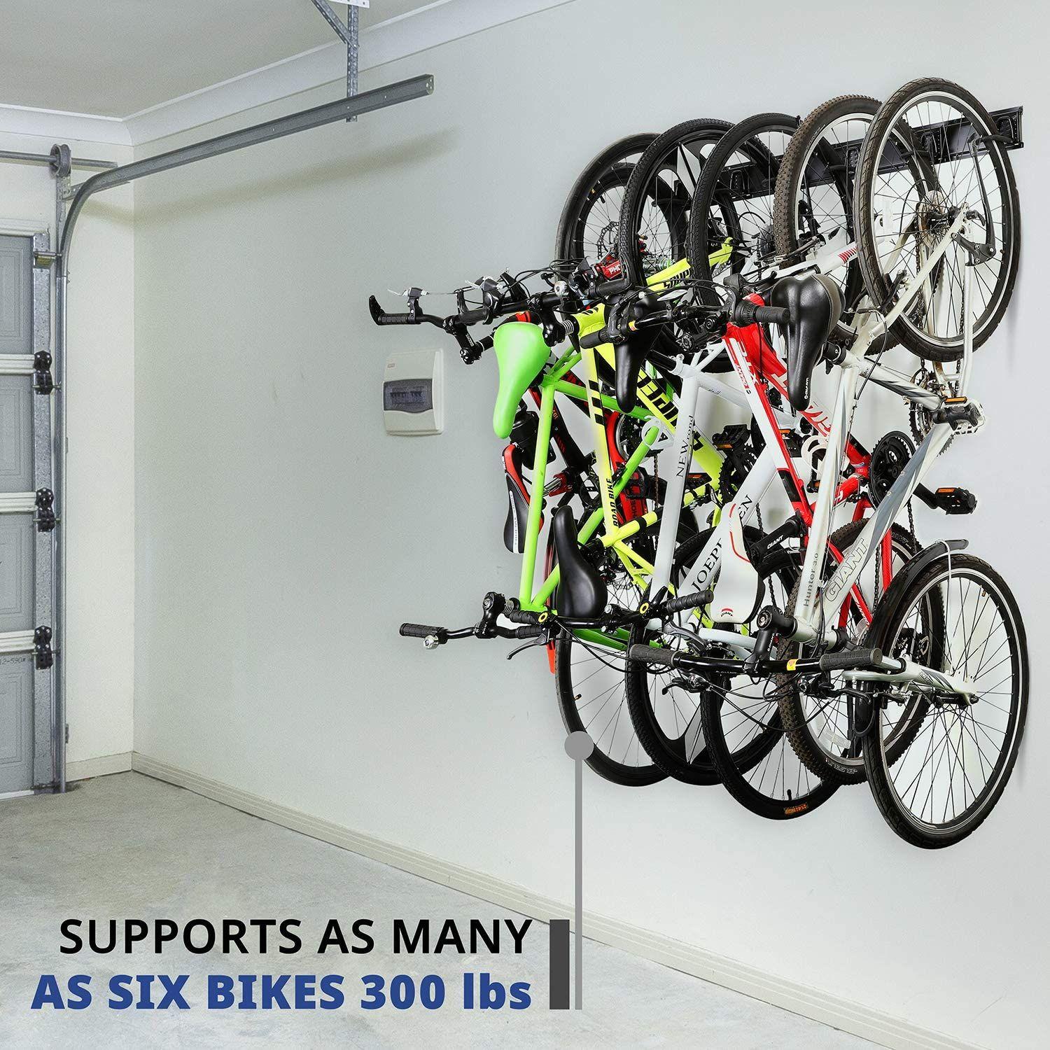 RaxGo Garage Bike Rack, 6 Bicycle Wall Mount Storage Hanger