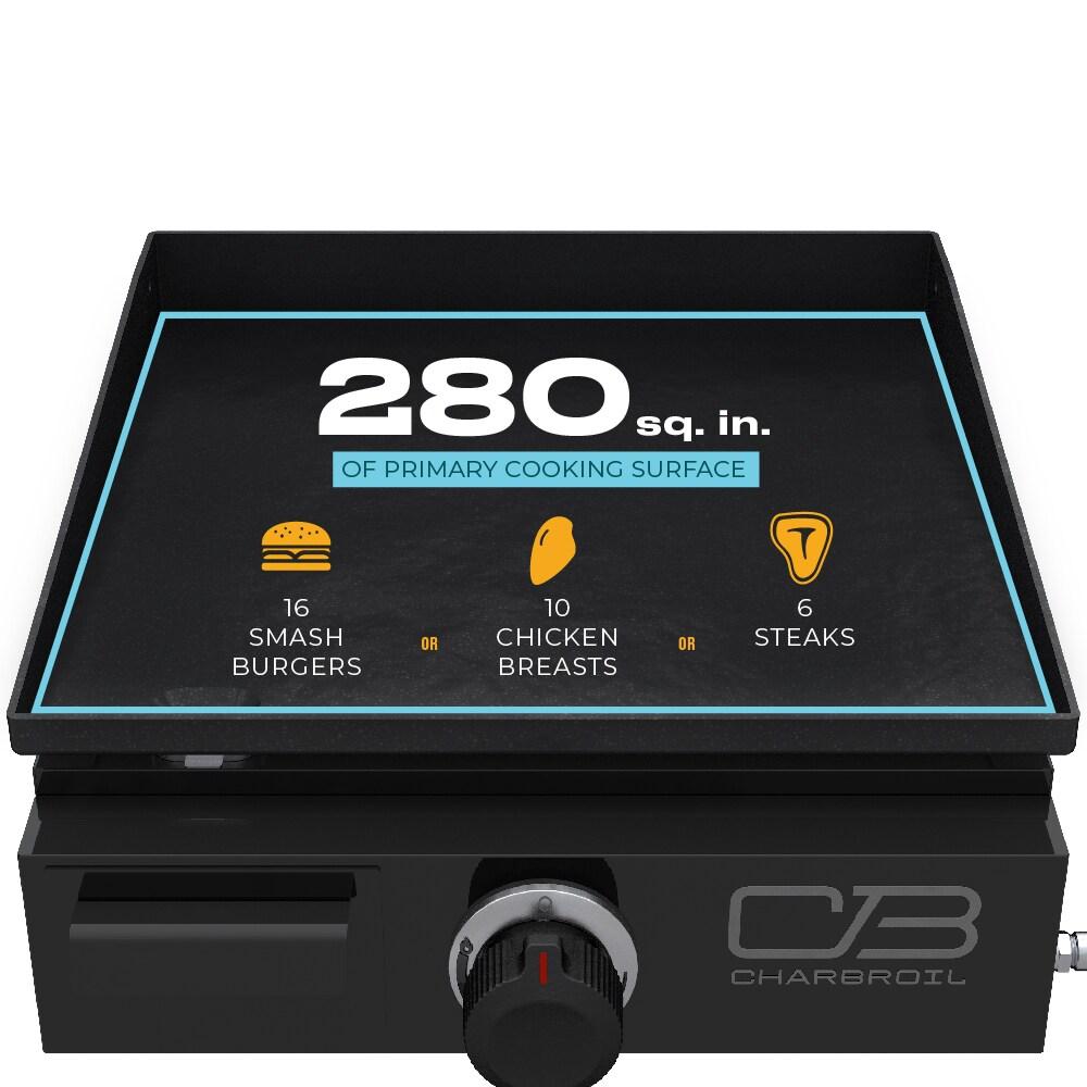 Charbroil Performance Series 17" Portable Flat Top Gas Griddle, Black