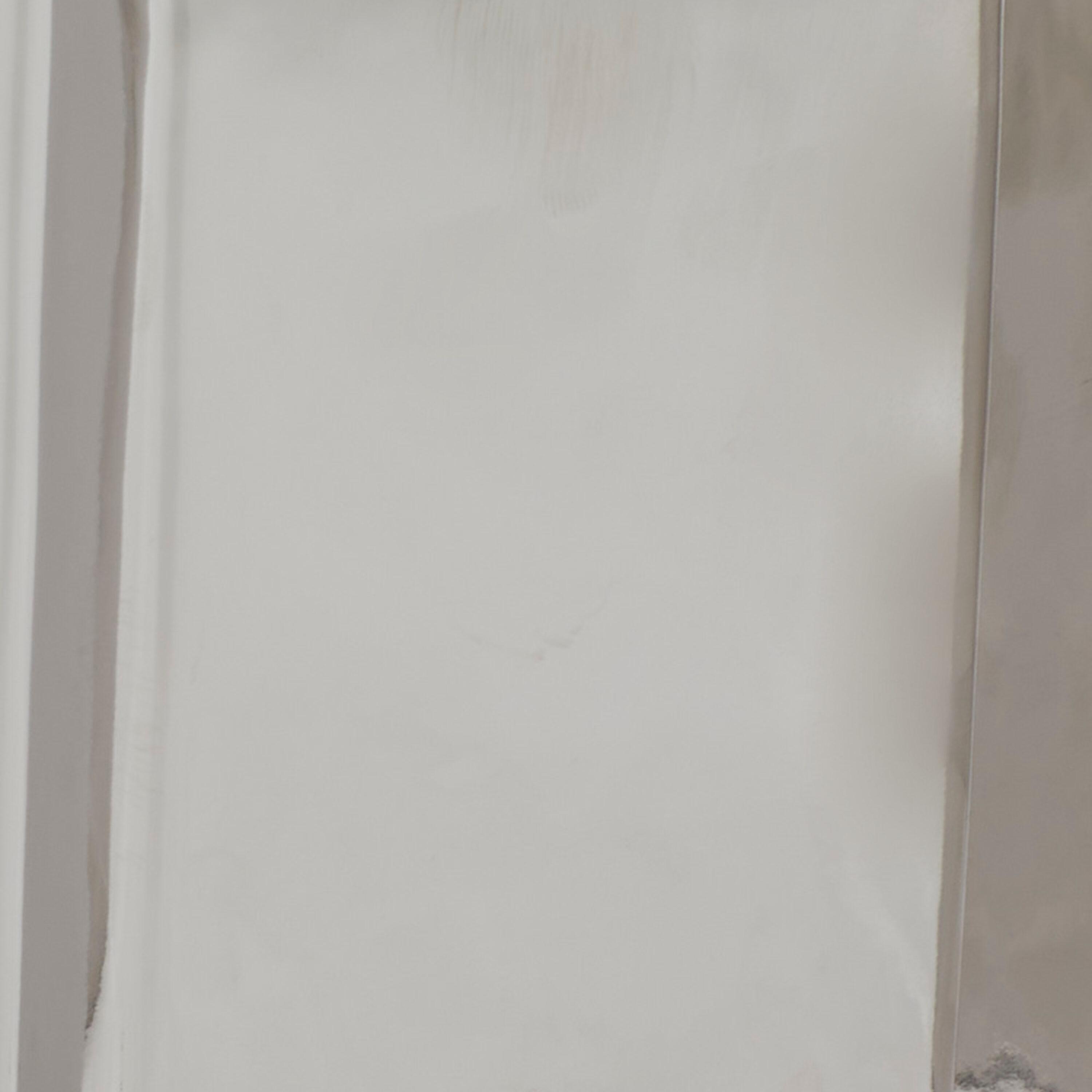 Modern Hourglass Hammered Metal Accent Table Silver - Olivia & May: Industrial Style, Iron Frame, No Assembly Required