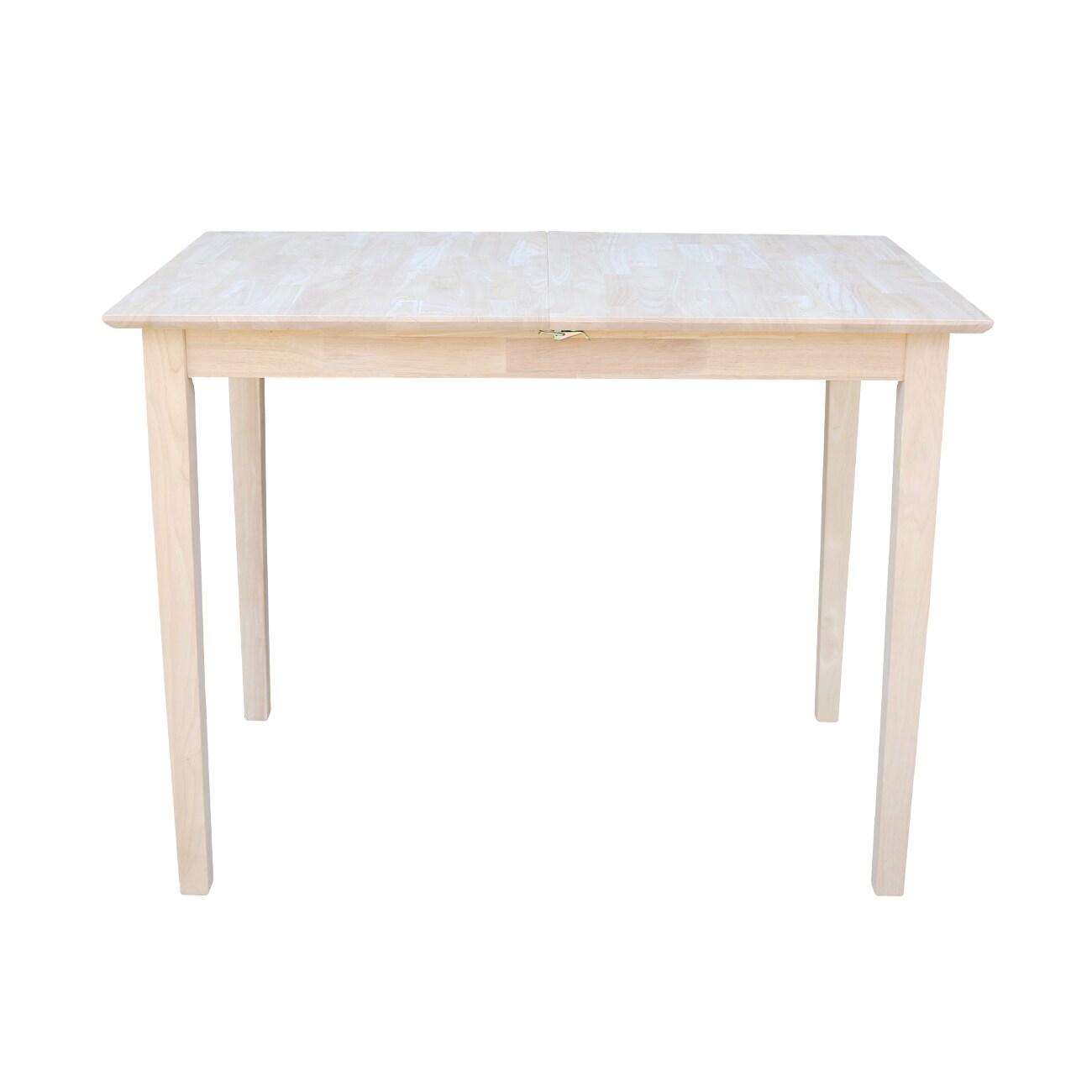 Counter Height Extendable Dining Table with Butterfly Leaf, Solid Wood - International Concepts