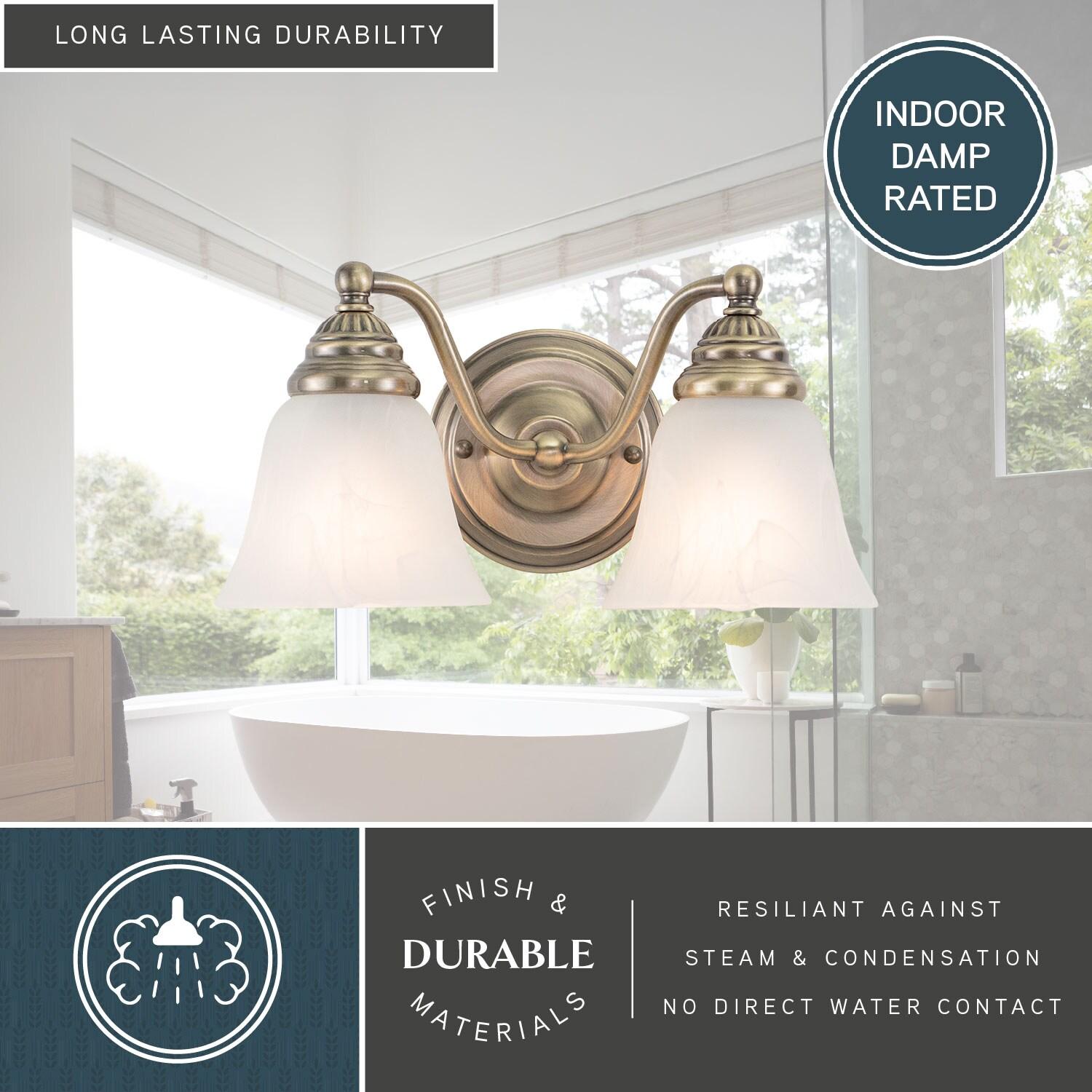 Vaxcel Standford 2 - Light Vanity in  Antique Brass