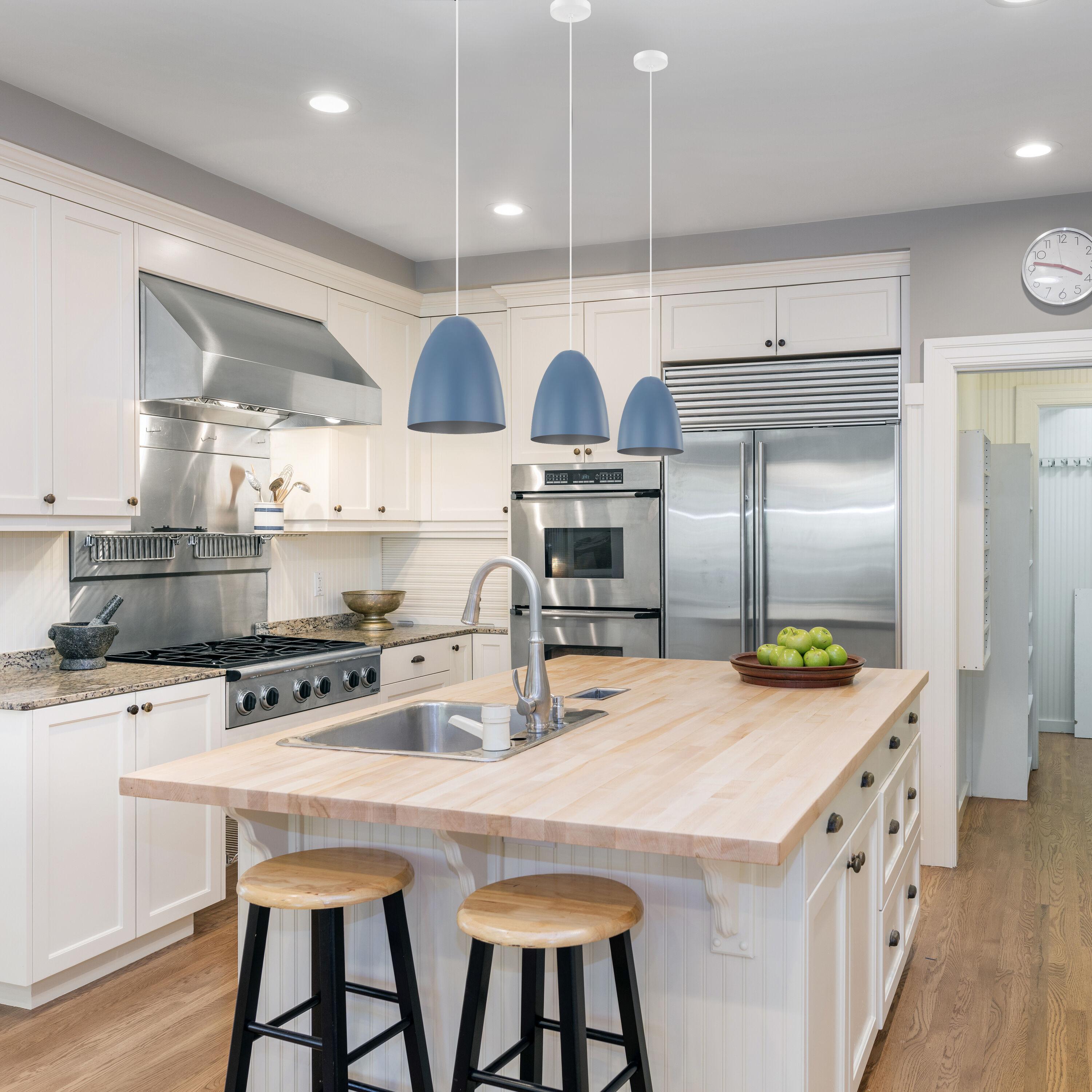 Eglo Lighting - Sarabia-P - 1-Light Pendant - Pastel Apricot Exterior - Copper