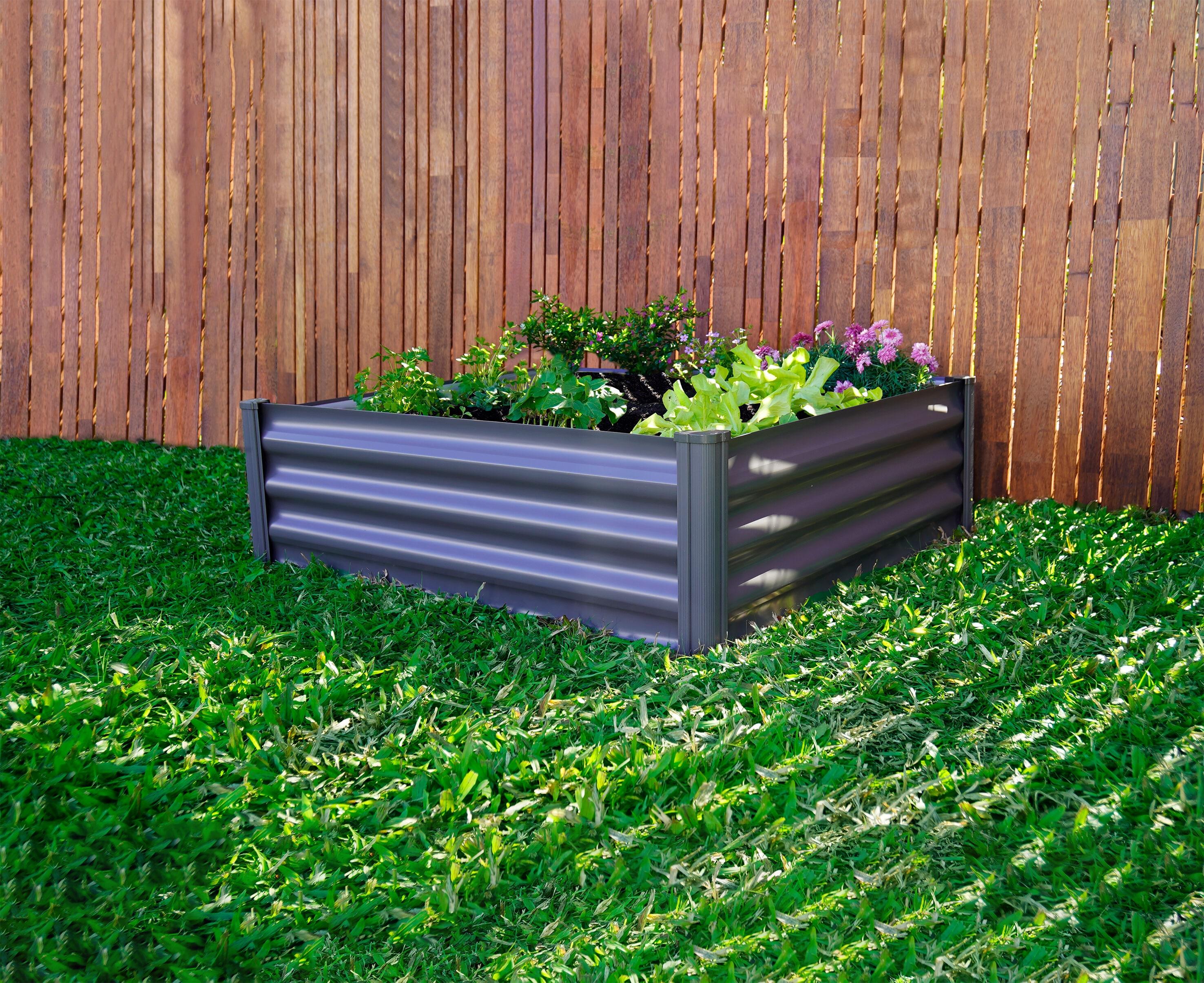 The Organic Garden Co Hakea 4' x 4' Metal Square Garden Bed