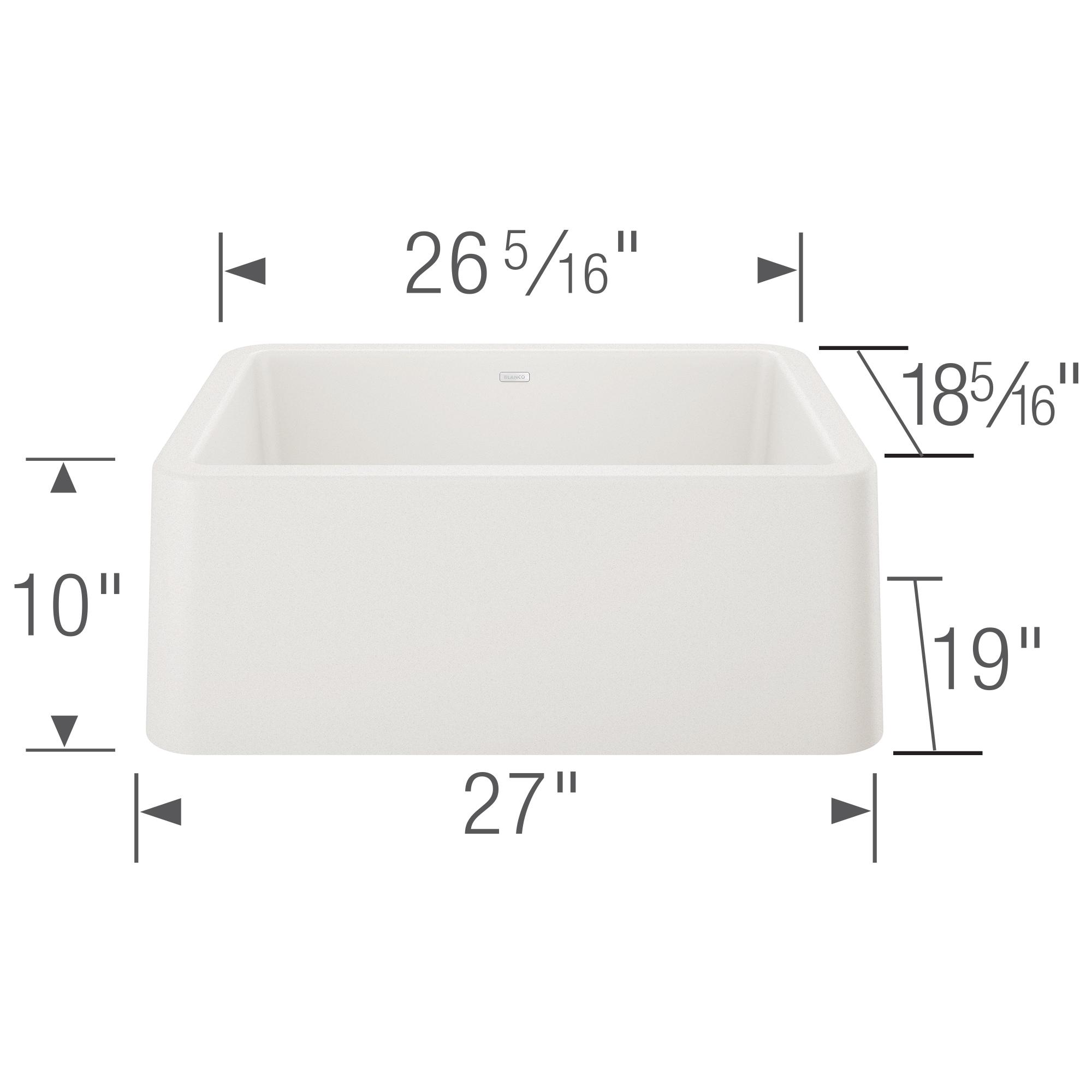 Ikon SILGRANIT 27" L x 19" W Farmhouse Sink