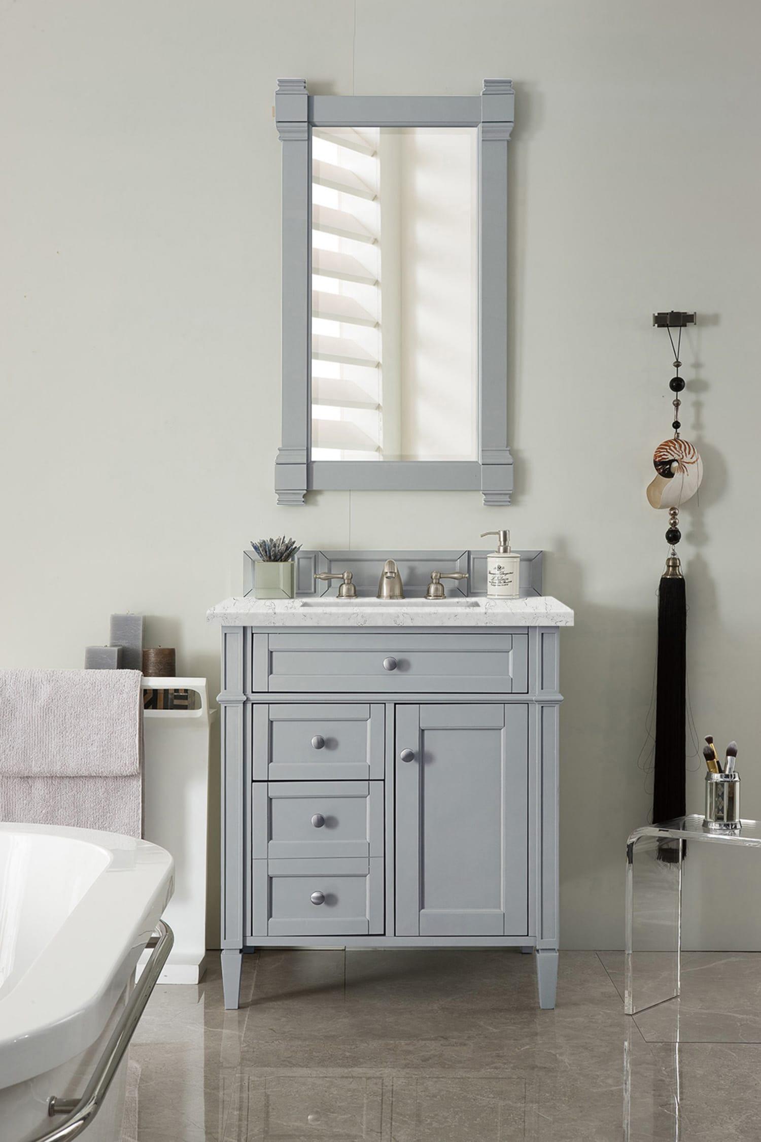 Urban Gray Plywood Single Vanity with Backsplash