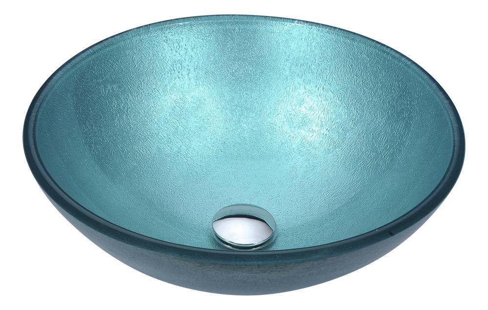 Anzzi  Posh Series Deco-Glass Vessel Sink in Coral Blue