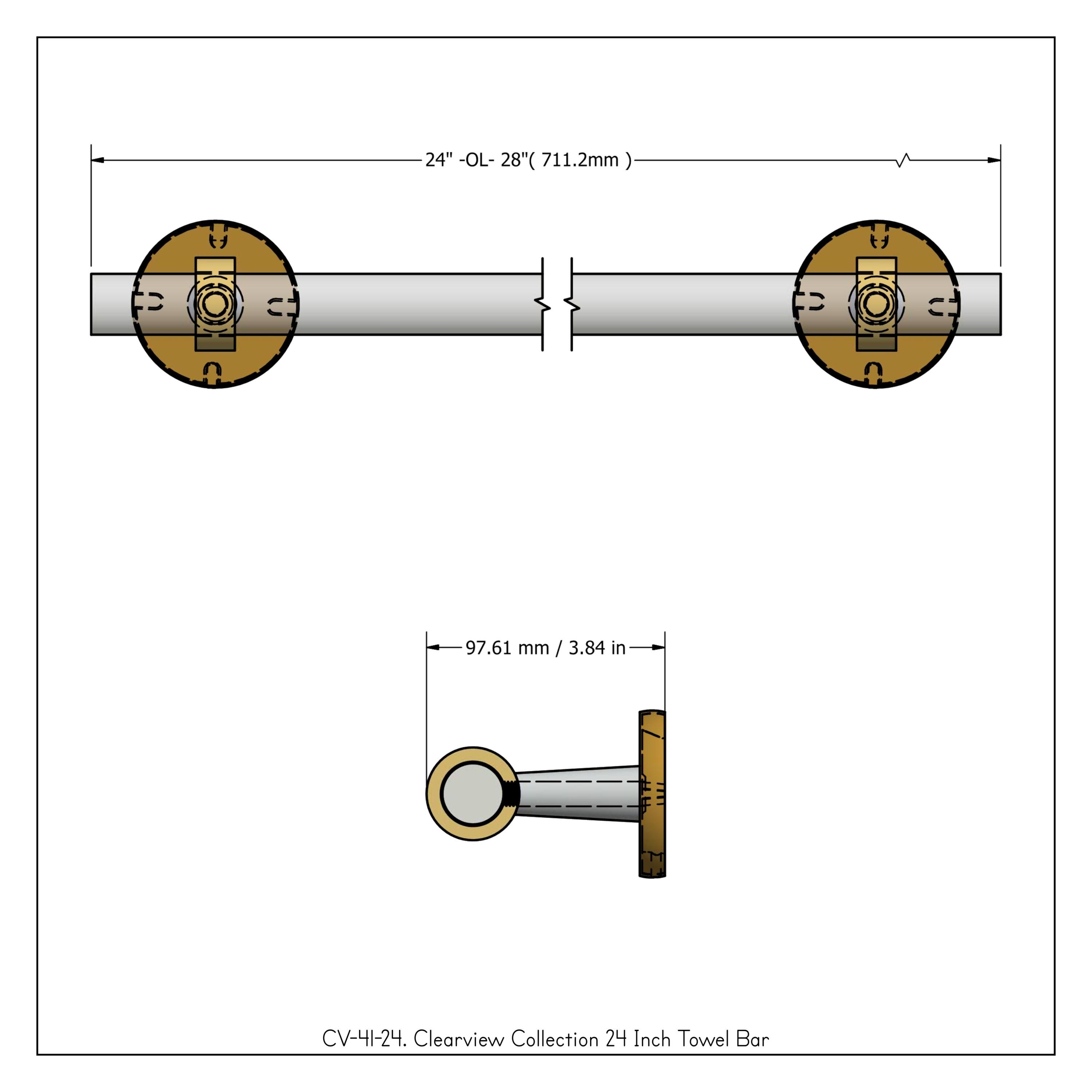 1 Wall Towel Bar