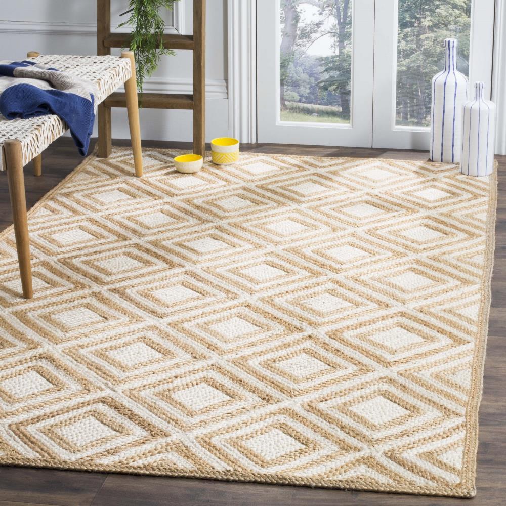 Highland Dunes Arria Hand Woven Jute Geometric Rug