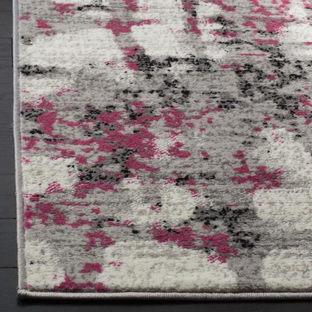 Skyler SKY193 Power Loomed Indoor Area Rug - Grey/Pink - 8'x10' - Safavieh