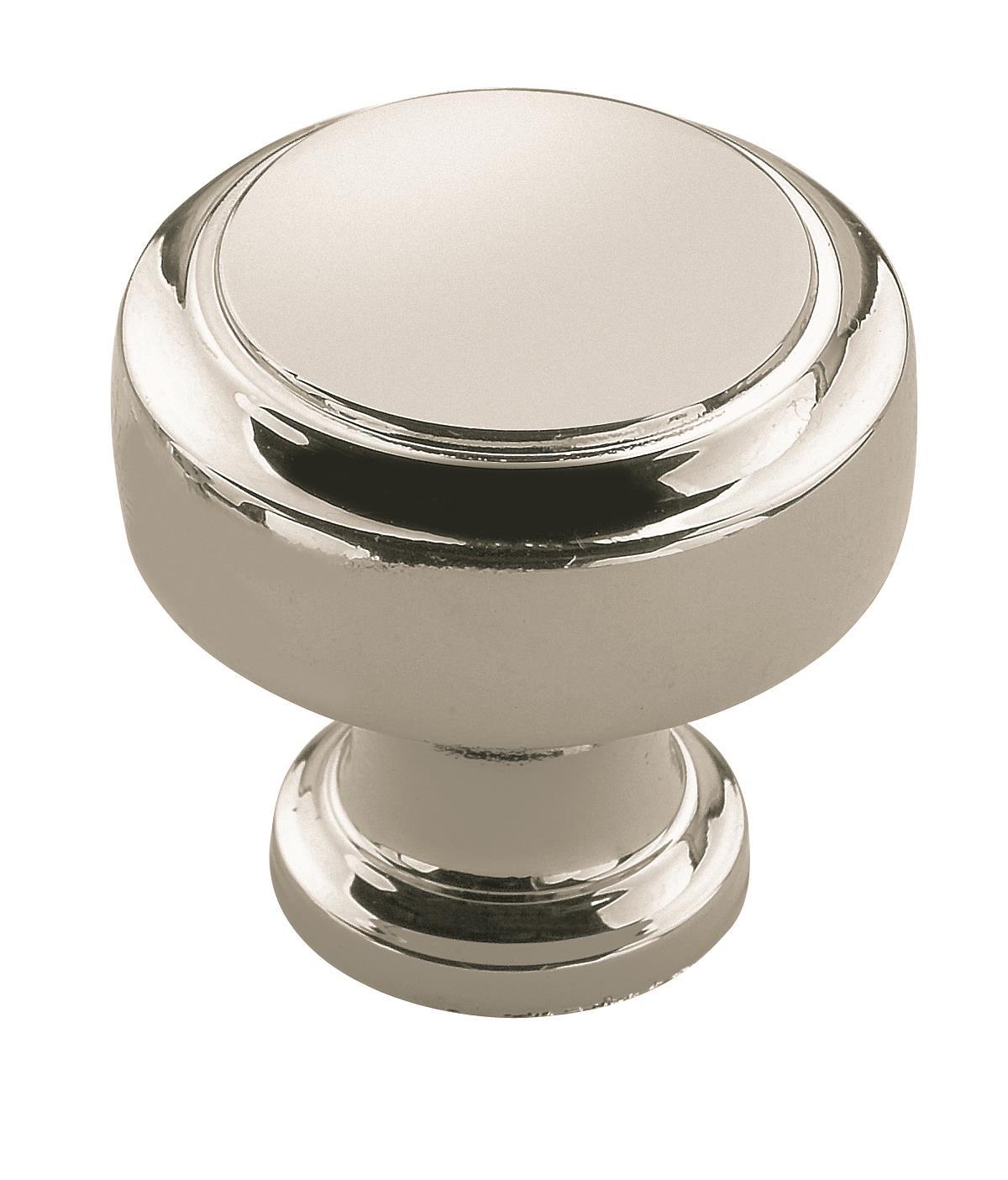 Amerock Highland Ridge 1-3/16 inch (30mm) Diameter Polished Nickel Cabinet Knob