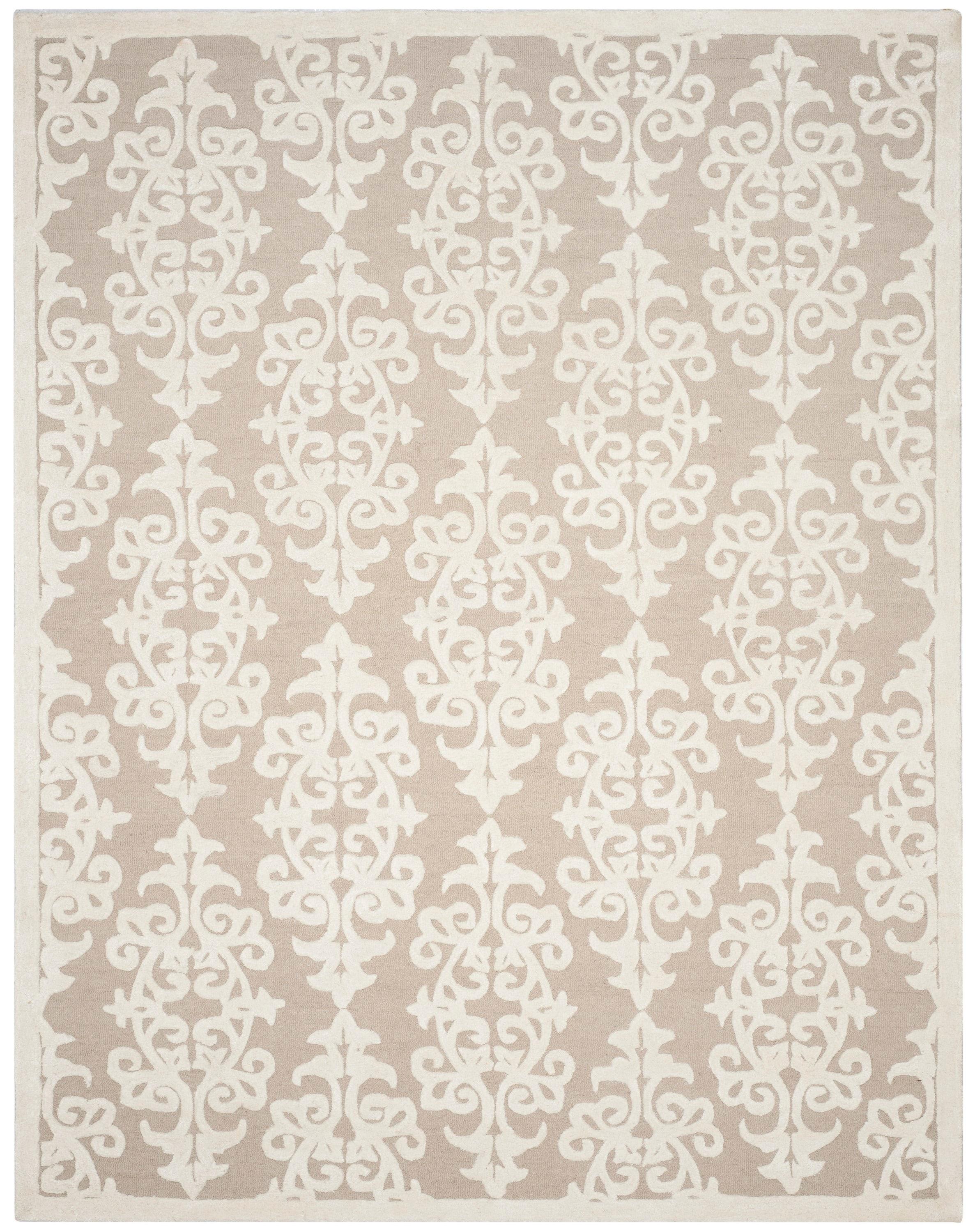 Bella BEL127 Hand Tufted Area Rug - Sand/Ivory - 8'x10' - Safavieh.