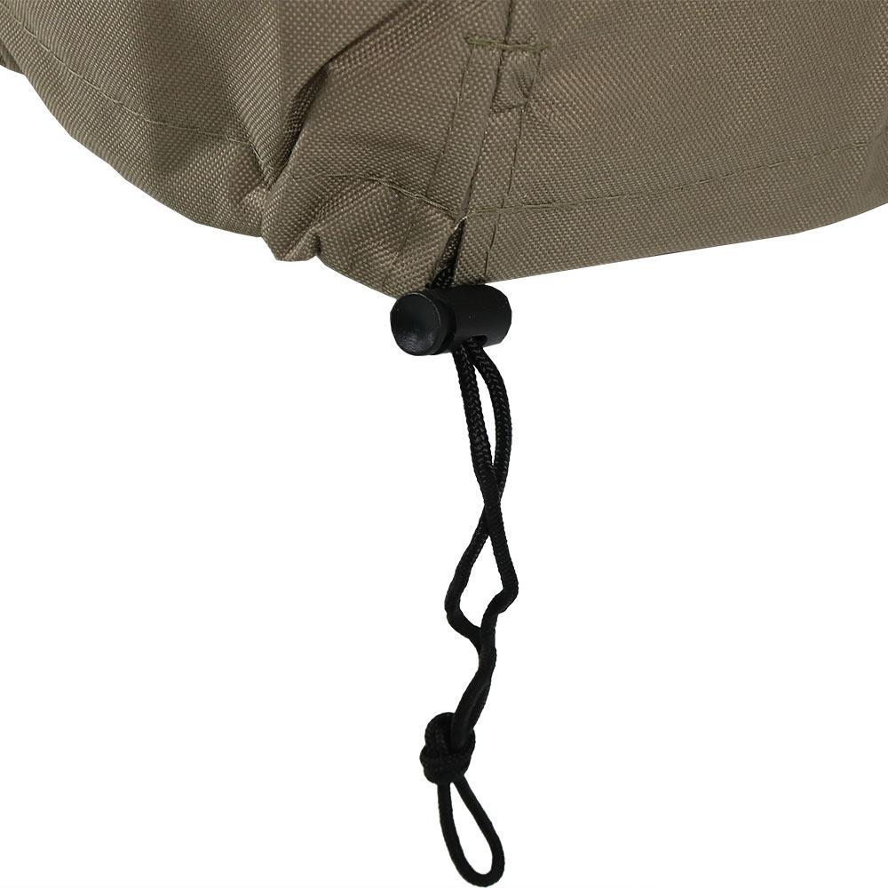 Sunnydaze Outdoor Weather-Resistant Durable Polyester with PVC Backing Firewood Log Hoop Cover - 8' - Khaki