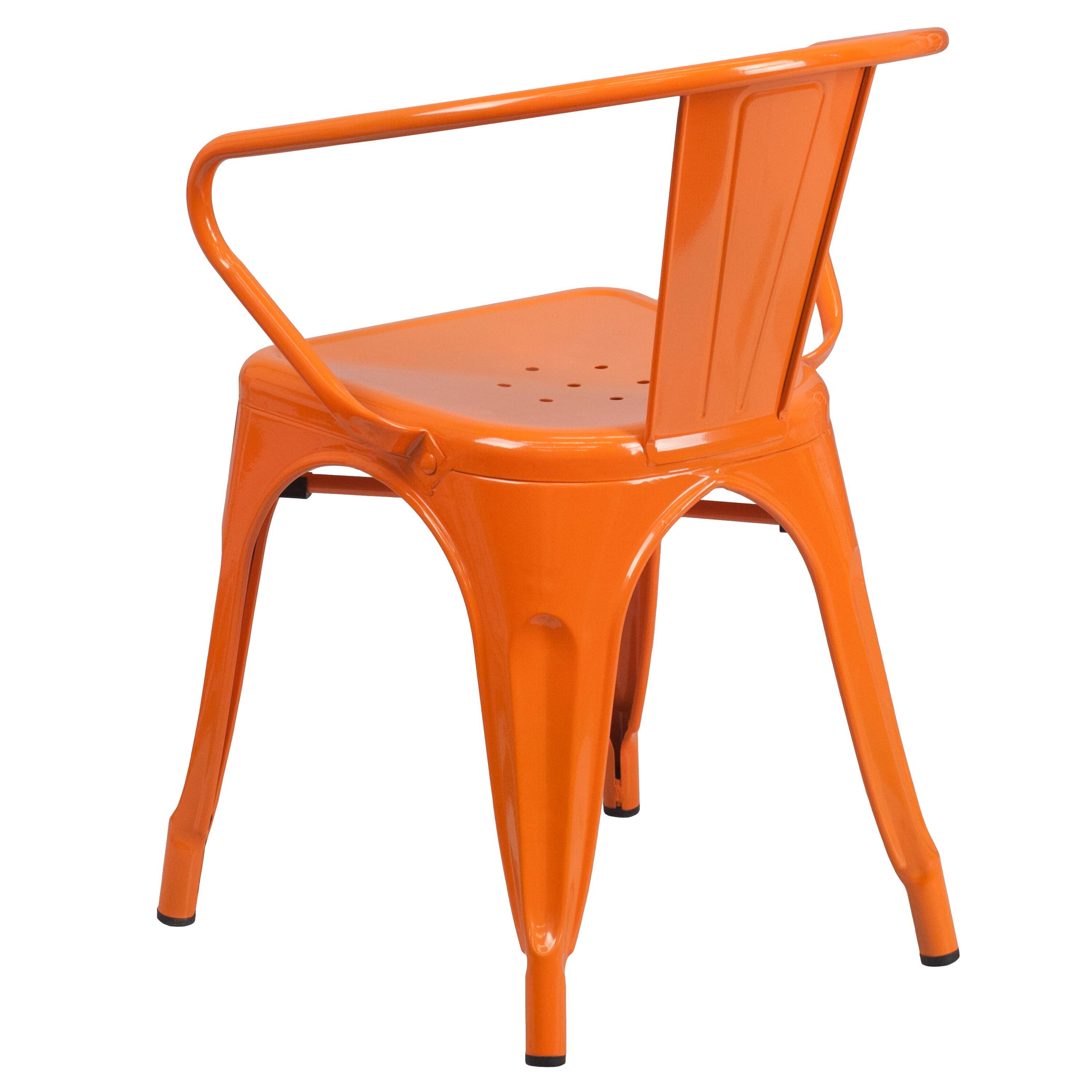 Hucheson Metal Indoor-Outdoor Chair with Arms