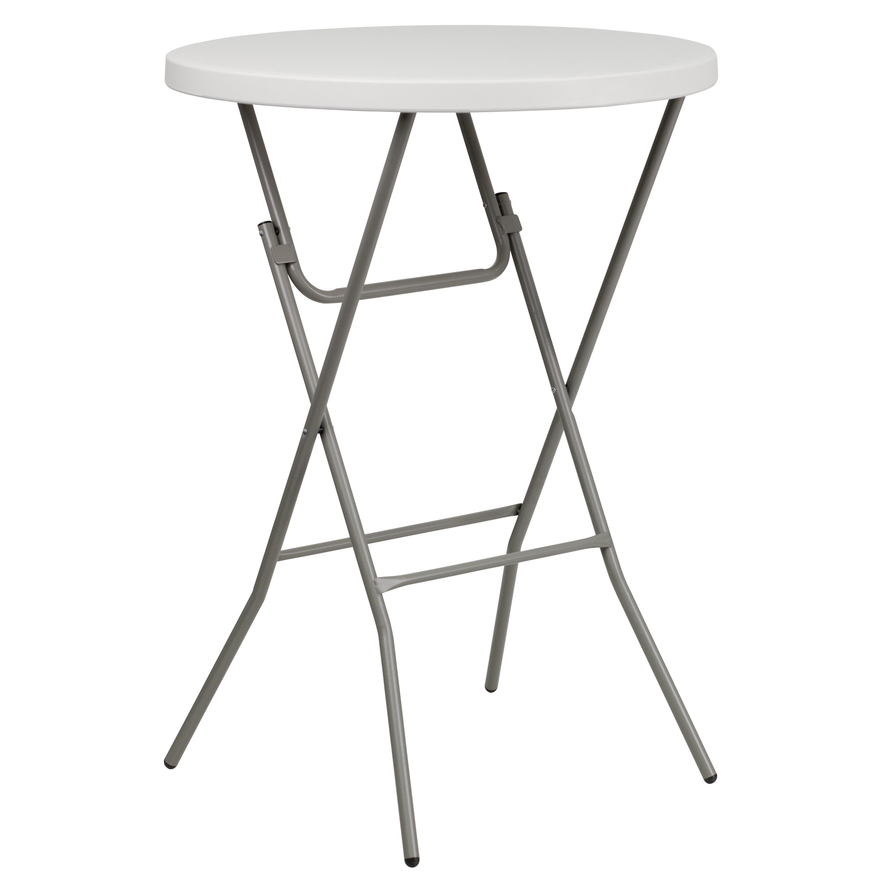 Flash Furniture Parker Round Plastic Bar Height Folding Event Table