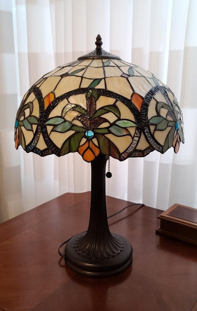 Amora Lighting Tiffany Style Multi-Color Table Lamp 23" Tall