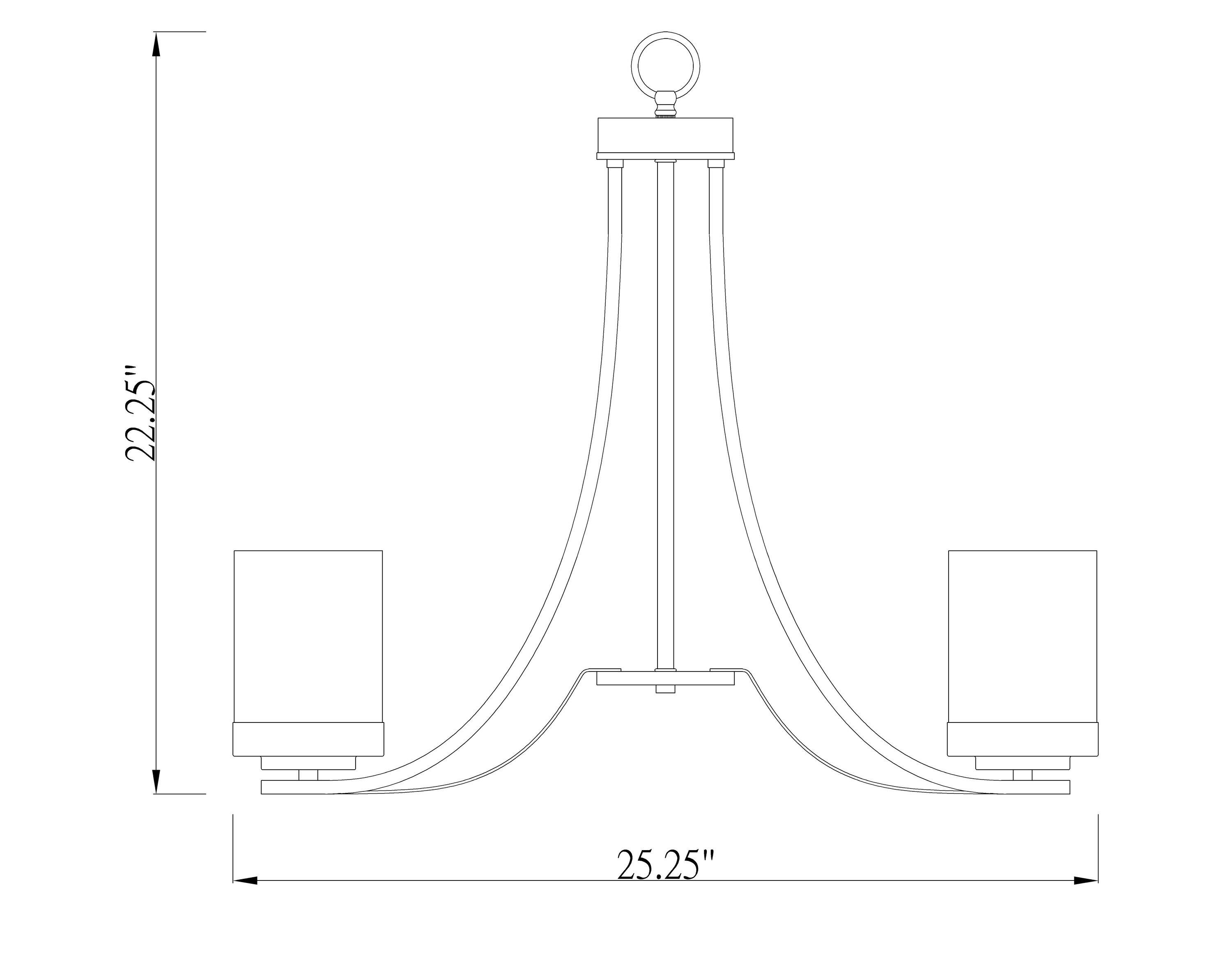 Z-Lite Willow 5 - Light Chandelier in  Matte Black