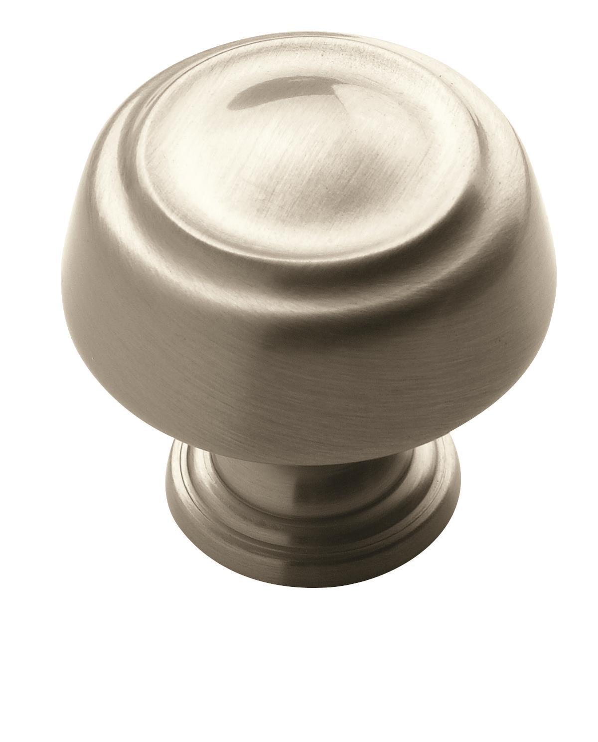 Amerock Kane 1-3/16 inch (30mm) Diameter Satin Nickel Cabinet Knob