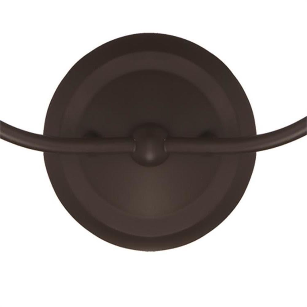 Dark Bronze Dual-Light Sconce with Flax Linen Silk Shades