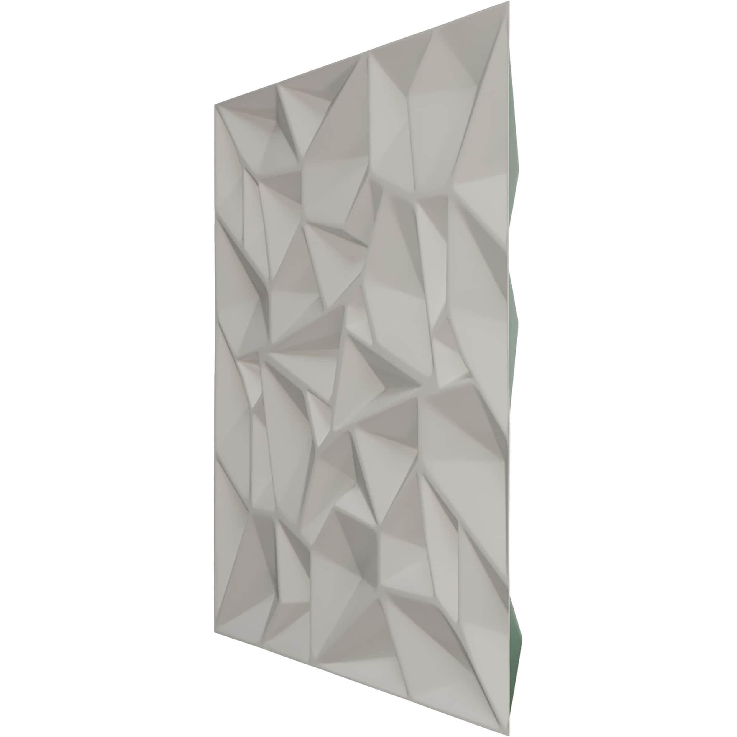 19 5/8"W x 19 5/8"H Leto EnduraWall Decorative 3D Wall Panel, Universal Pearl Metallic Sea Mist (Covers 2.67 Sq. Ft.)