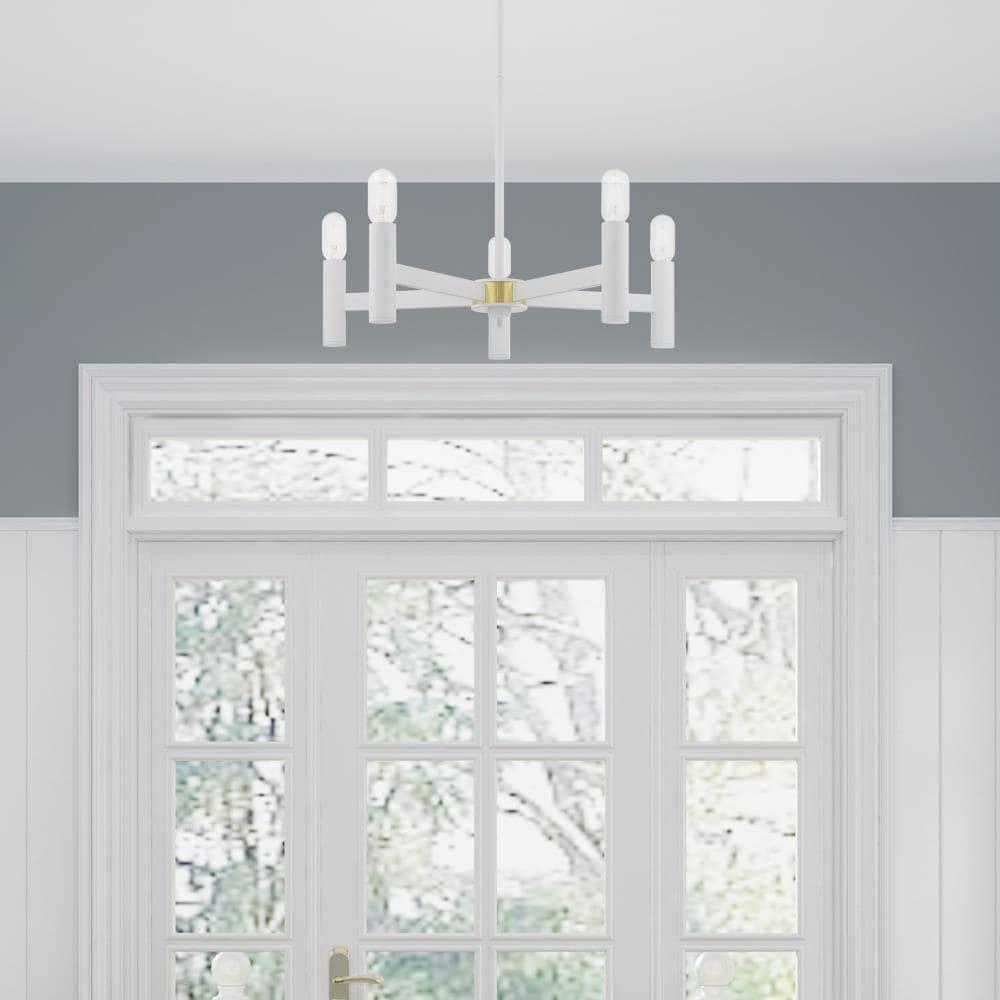 Livex Lighting Copenhagen 5 - Light Chandelier in  White