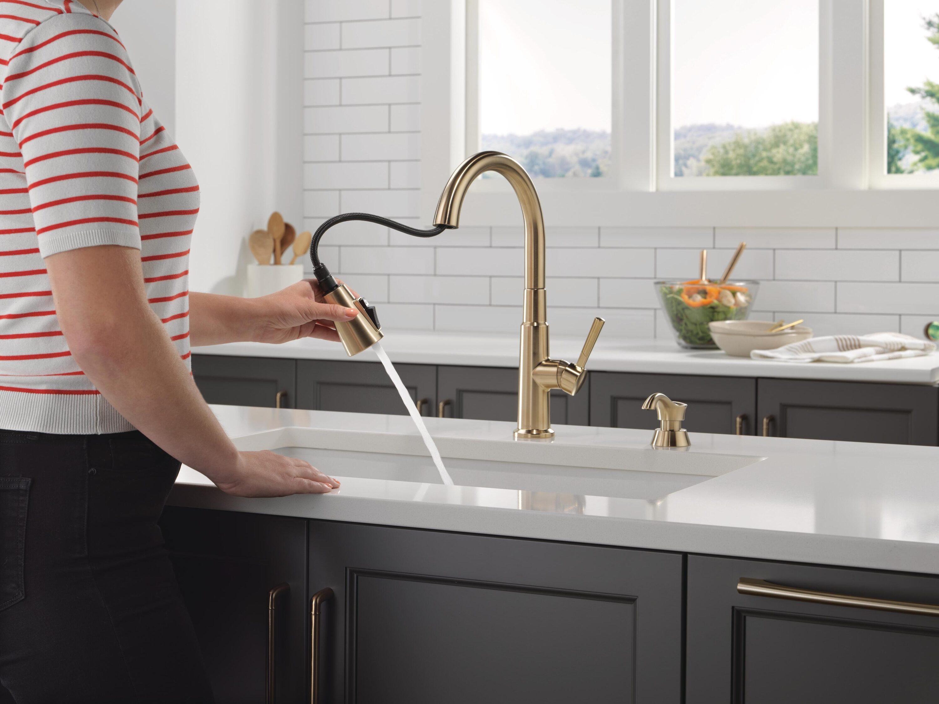 Boyd Pull Down Sprayer Kitchen Sink Faucet with Matching Soap Dispenser
