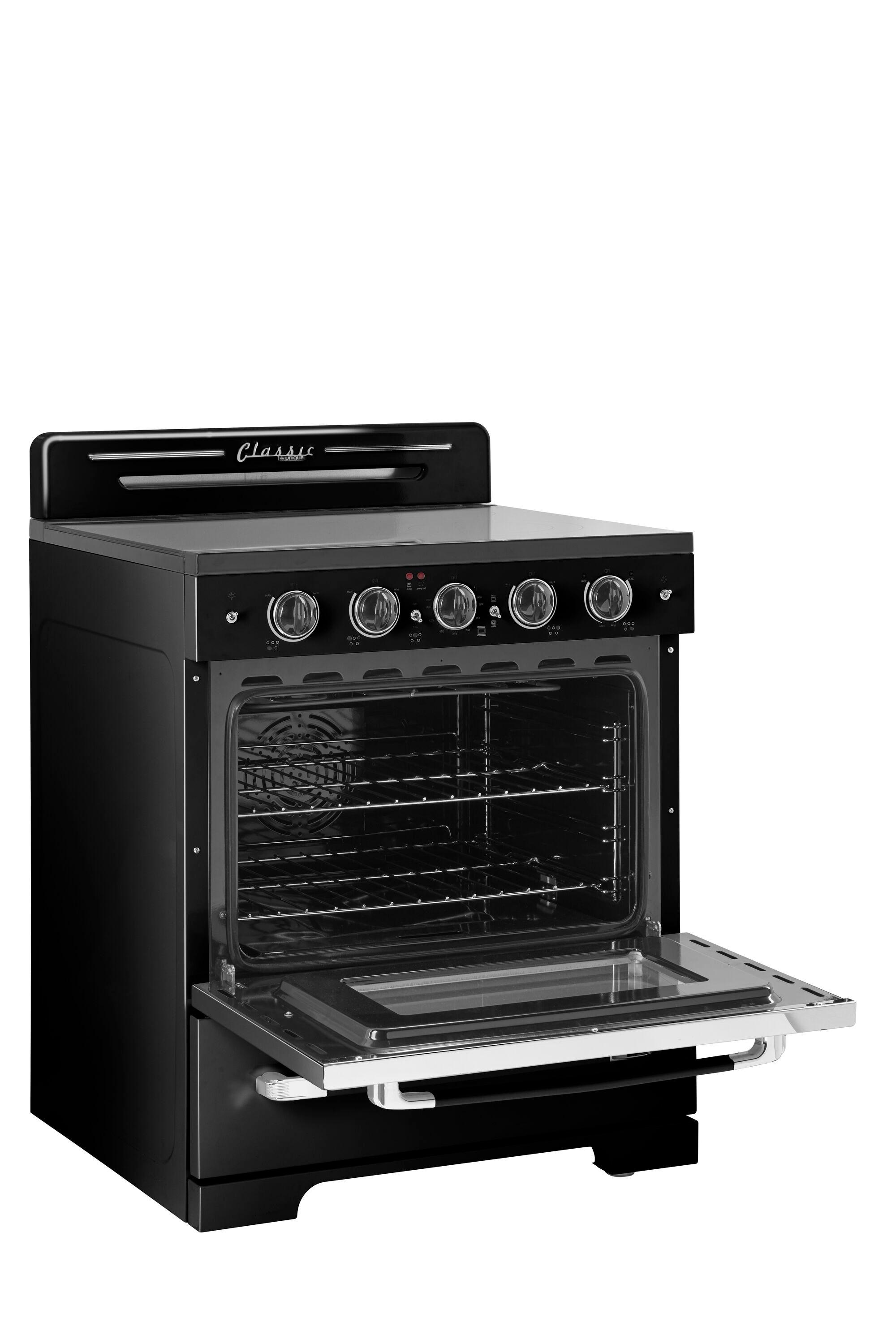 Unique Classic Retro 30" 3.9 cu/ft Freestanding 5-Element Electric Range with Convection Oven