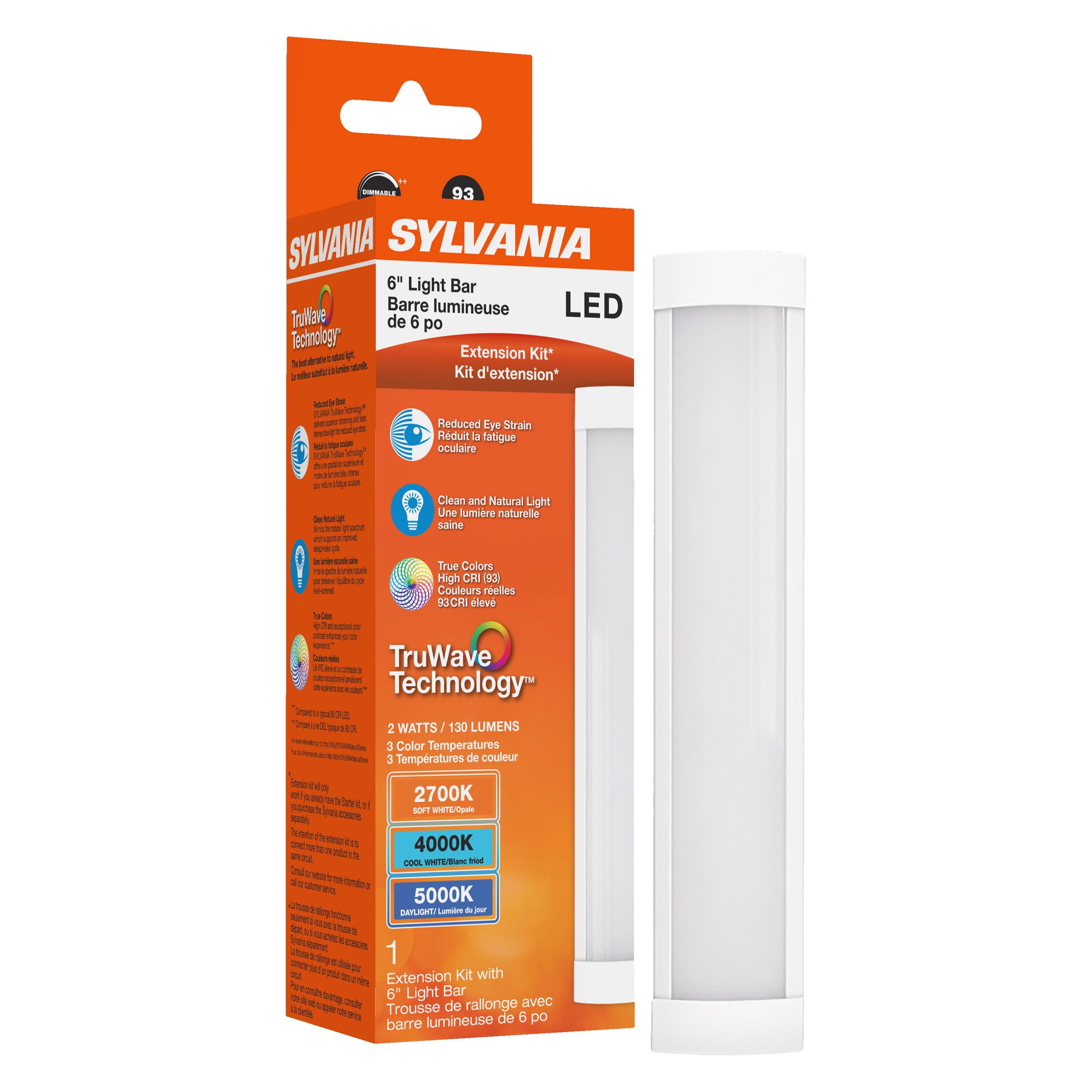 Sylvania 9" White Aluminum LED Under Cabinet Light Kit