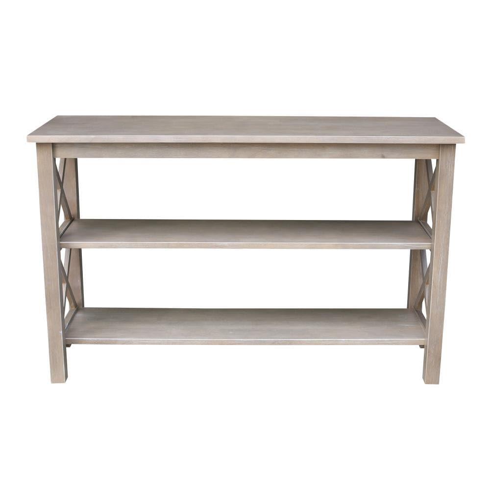 Hampton Console Table Washed Gray/Taupe - International Concepts: Solid Wood, Entryway, Foyer, Sofa Table