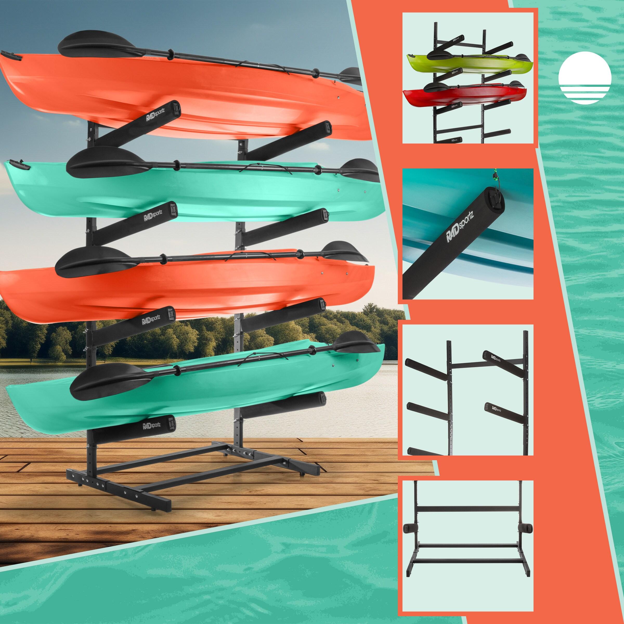 Rad Sportz 4-Level Freestanding Kayak Rack, Black