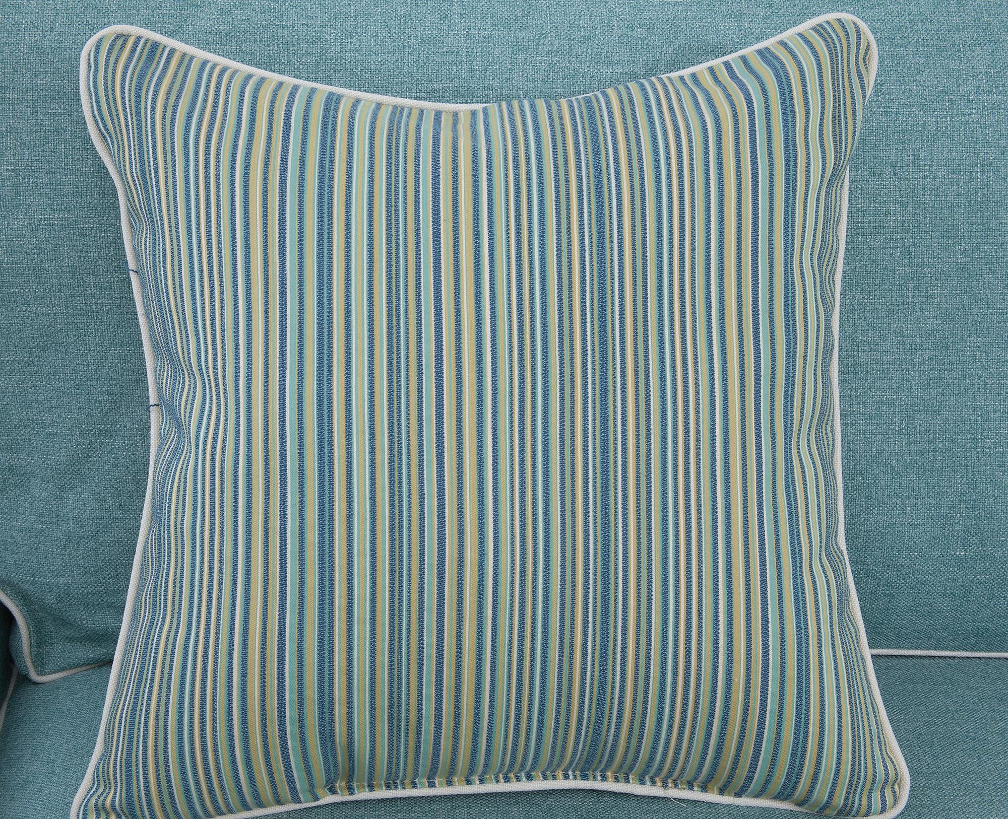 American Furniture Classics Model 8-020-S275A Coastal Aqua Series Loveseat with Four Accent Pillows