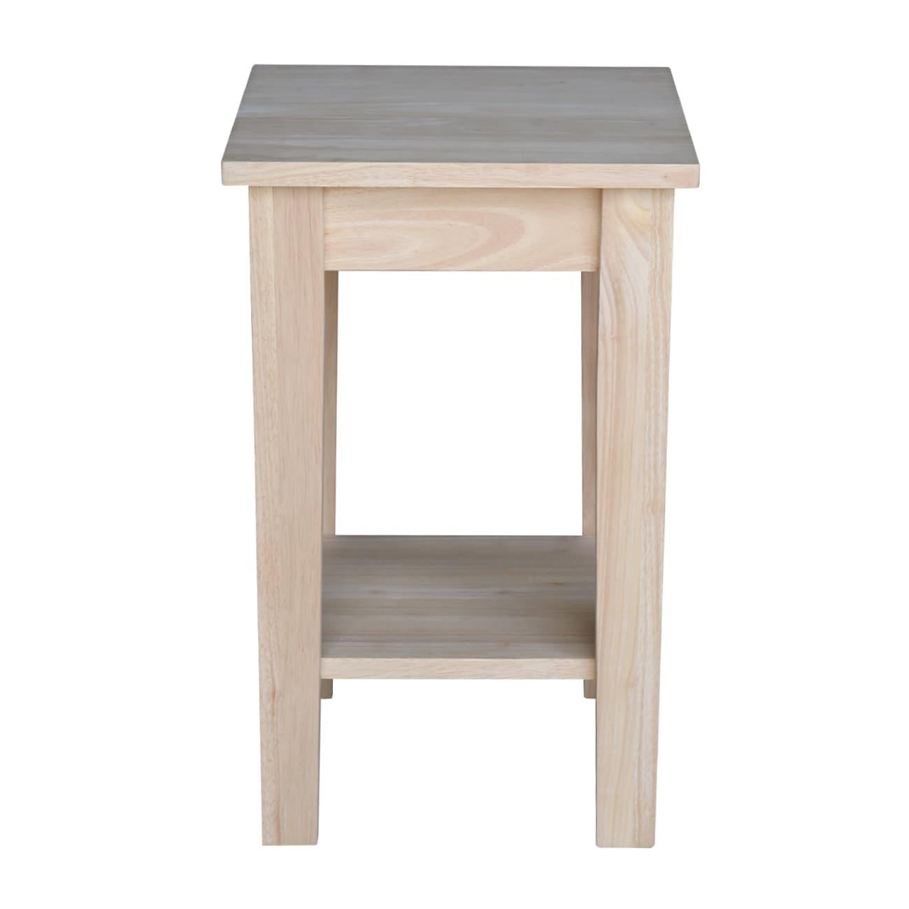 Solid Wood Shaker Plant Stand Unfinished - International Concepts