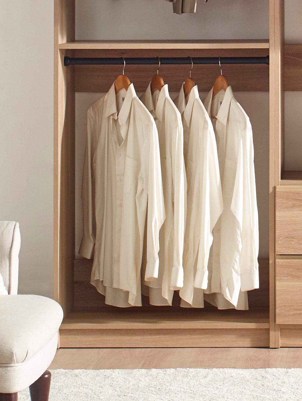 Klair Living Prosper Freestanding Walk in Wood Closet System in Oak