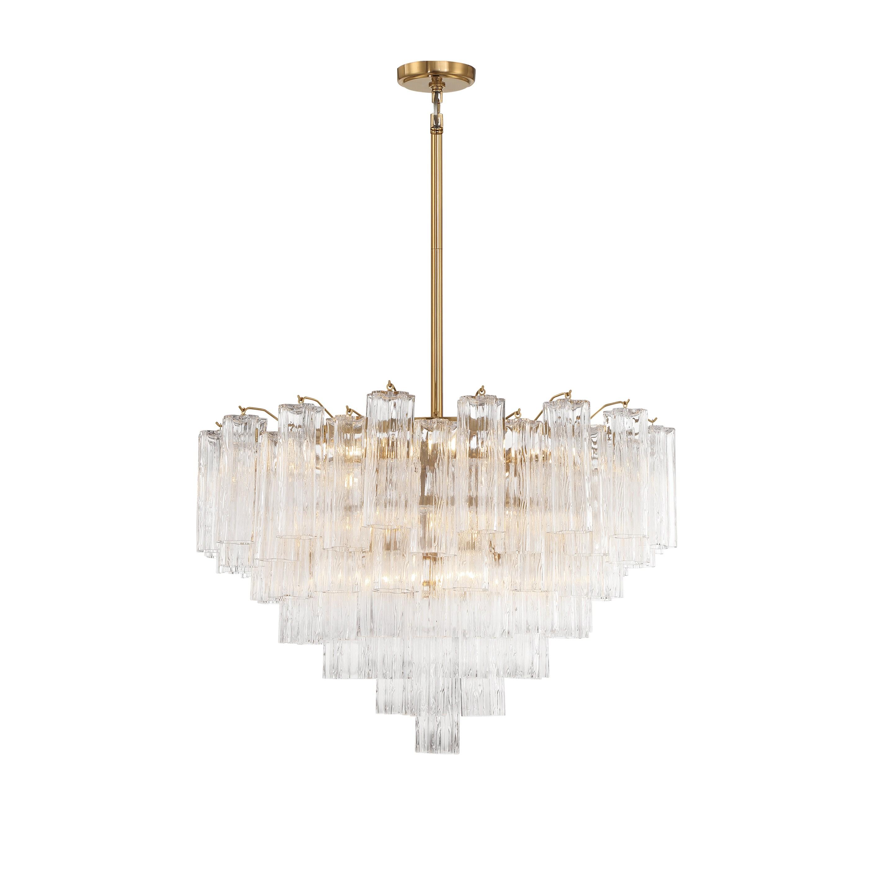 Crystorama Lighting Addis 16 - Light Chandelier in  Aged Brass