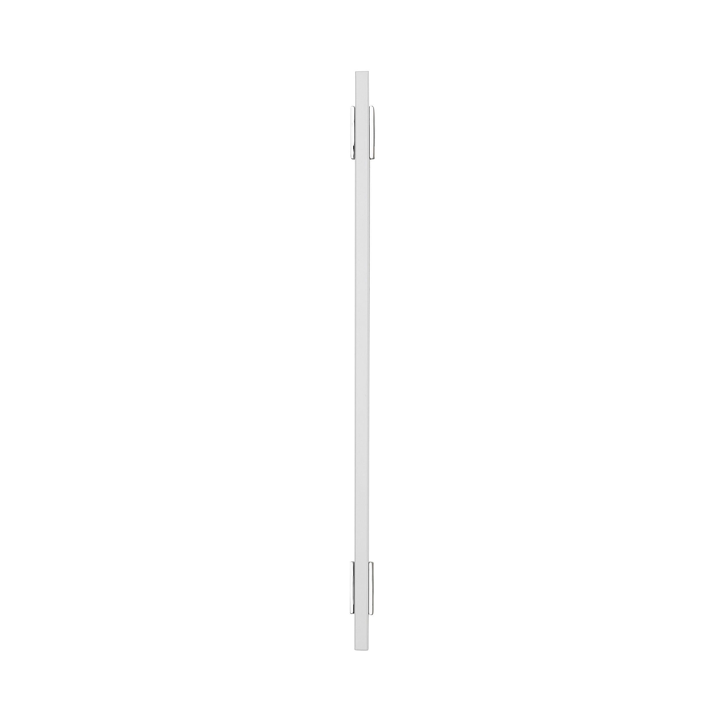 Amerock Urbanite 10-1/16 inch (256mm) Center-to-Center Polished Chrome/White Cabinet Pull